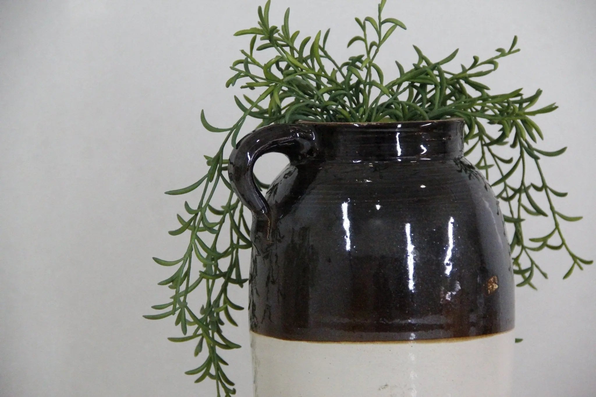 Antique Stoneware Canning Jar |  Dipped Two-Tone  Debra Hall Lifestyle