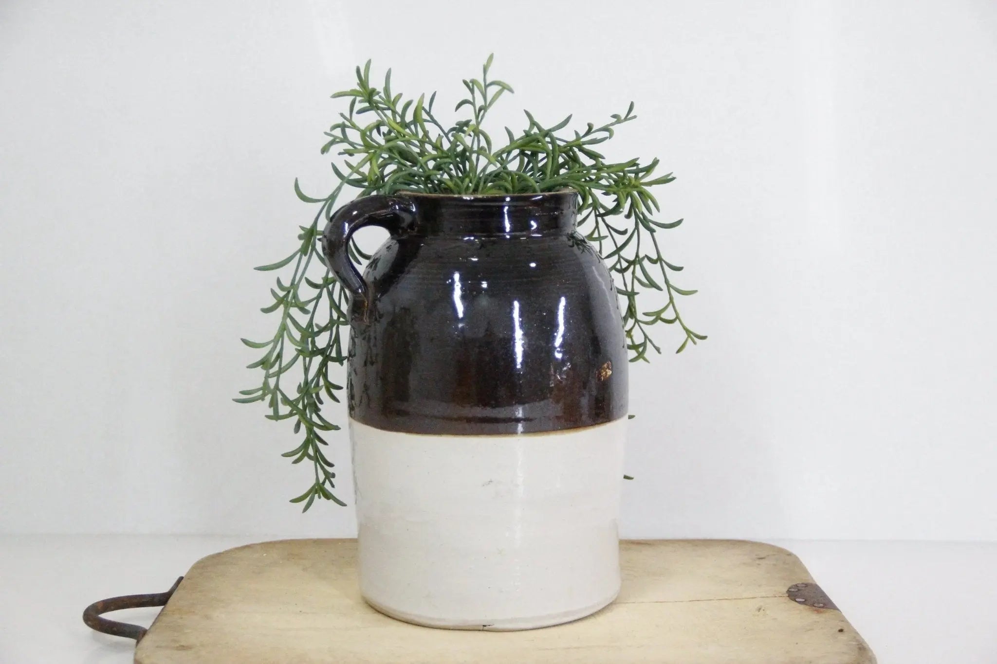 Antique Stoneware Canning Jar |  Dipped Two-Tone  Debra Hall Lifestyle