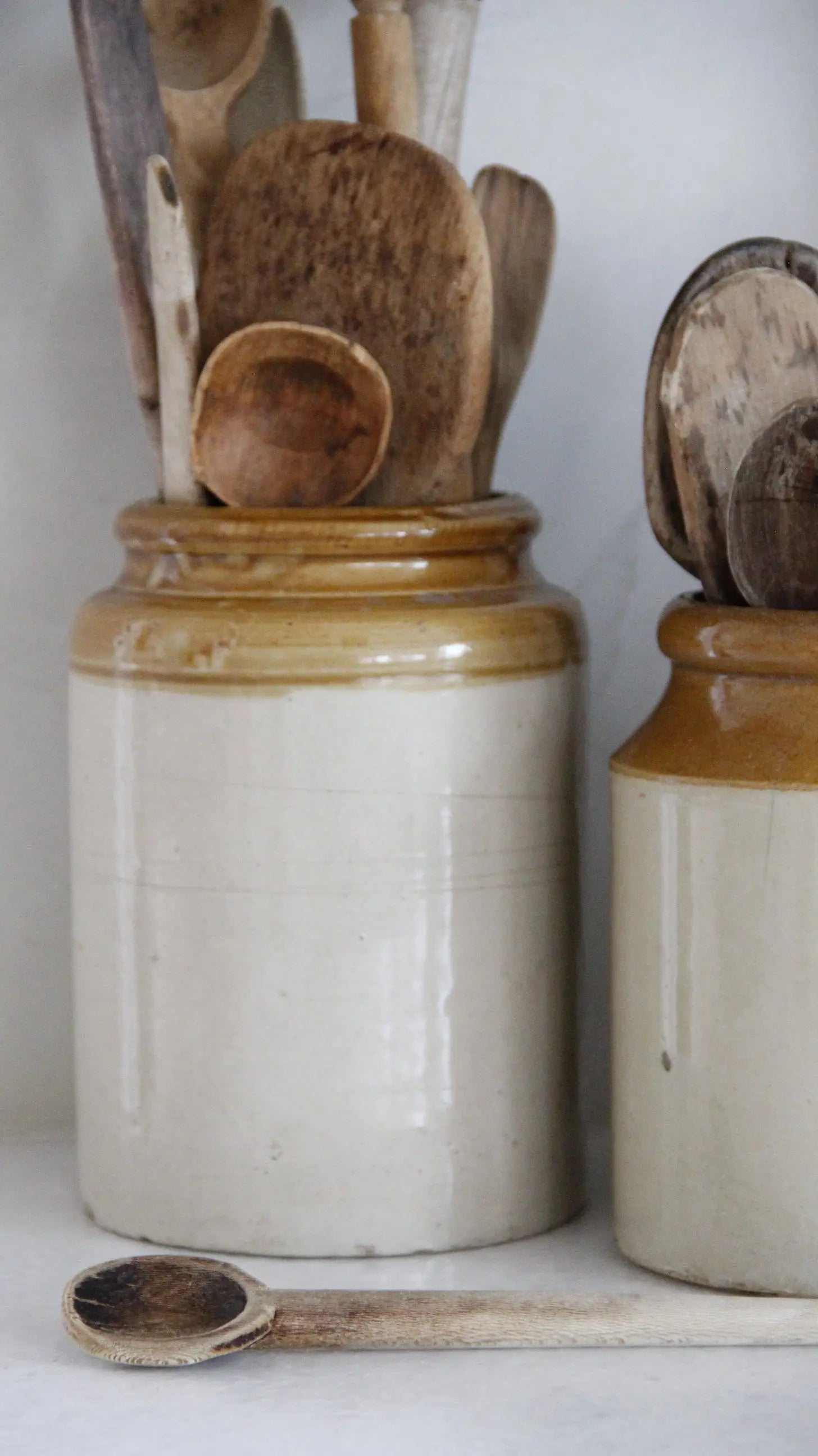 Antique Stoneware Canning Jar | Two Tone  Debra Hall Lifestyle