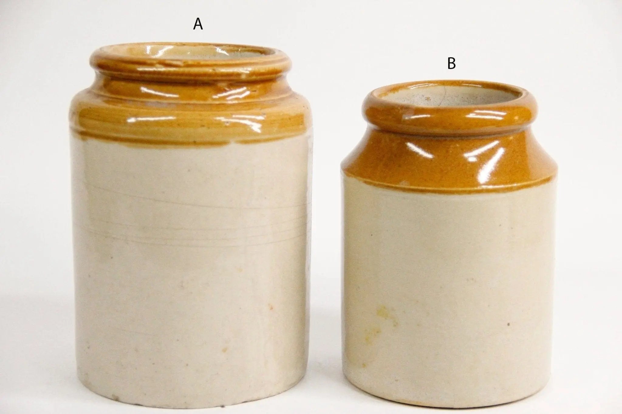 Antique Stoneware Canning Jars | Two Tone  Debra Hall Lifestyle