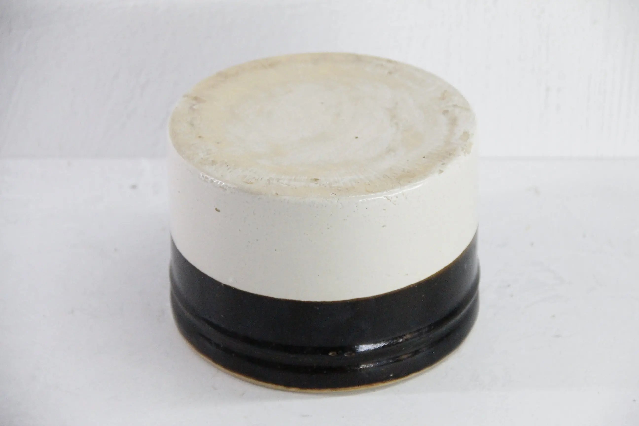 Antique Stoneware Crock Two Tone | Dipped Beige and Brown  Debra Hall Lifestyle