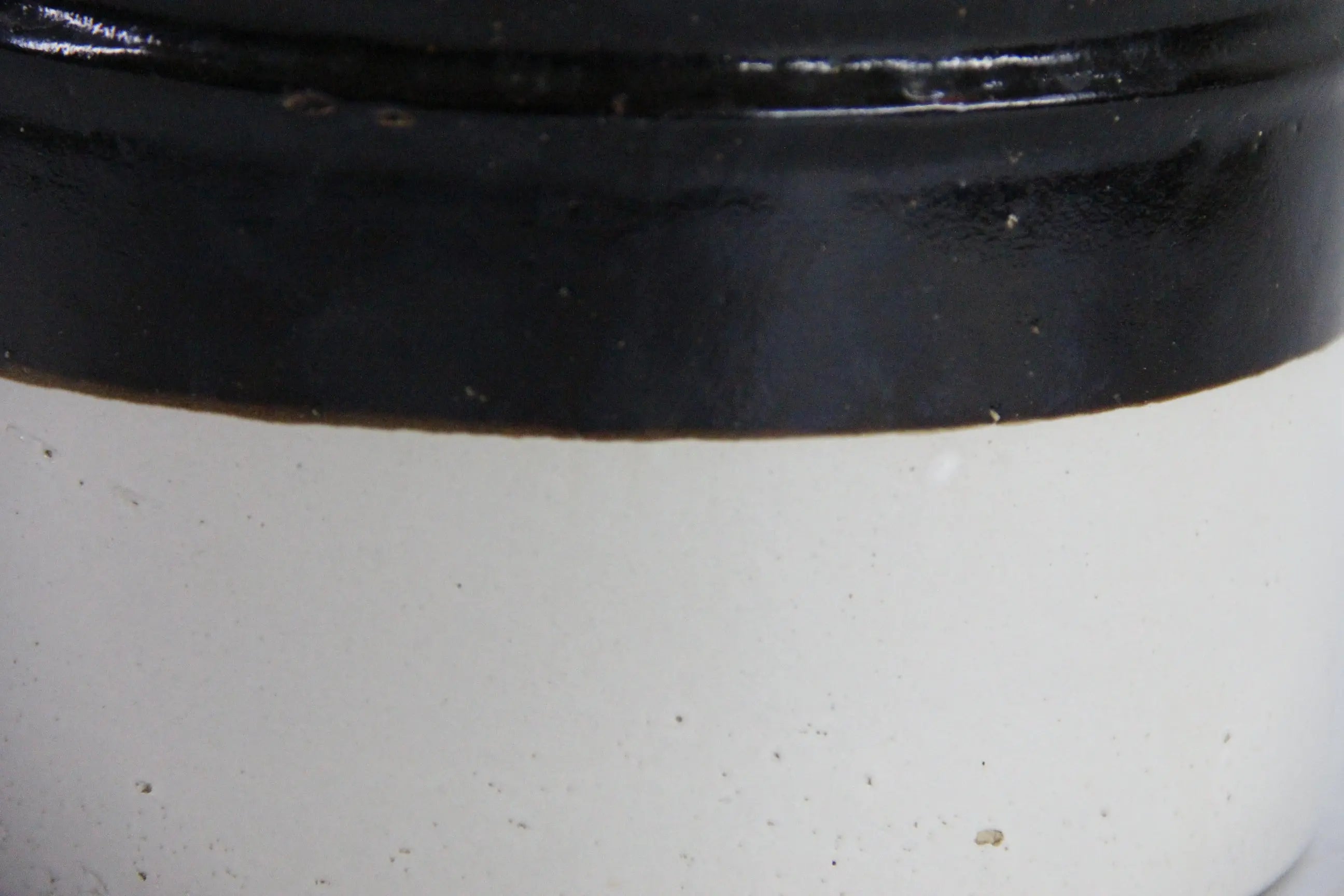 Antique Stoneware Crock Two Tone | Dipped Beige and Brown  Debra Hall Lifestyle