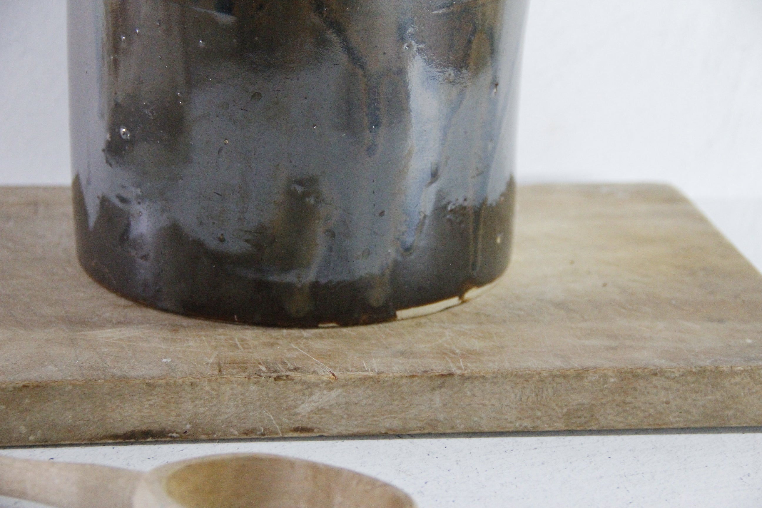 Antique Stoneware Crock | Albany Slip Glaze 1800s  Debra Hall Lifestyle