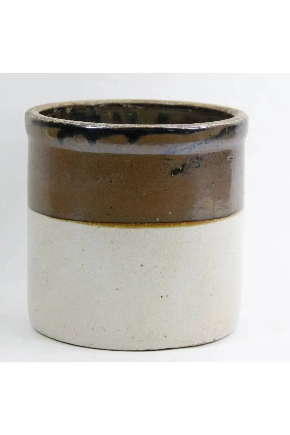 Antique Stoneware Crock | Two Tone 1800s  Debra Hall Lifestyle