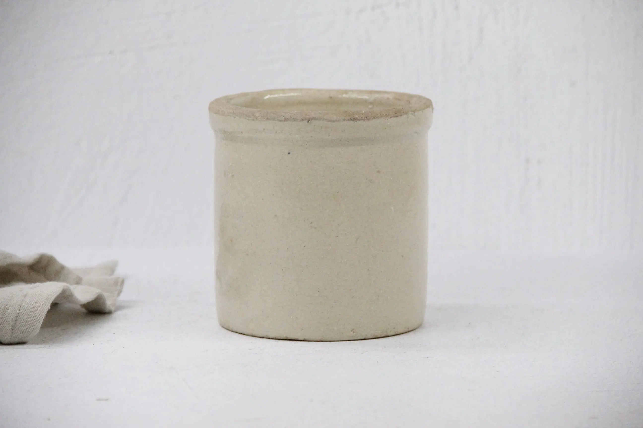 Antique Stoneware Crock | Utensil-Fermenting Vessel Sm.  Debra Hall Lifestyle