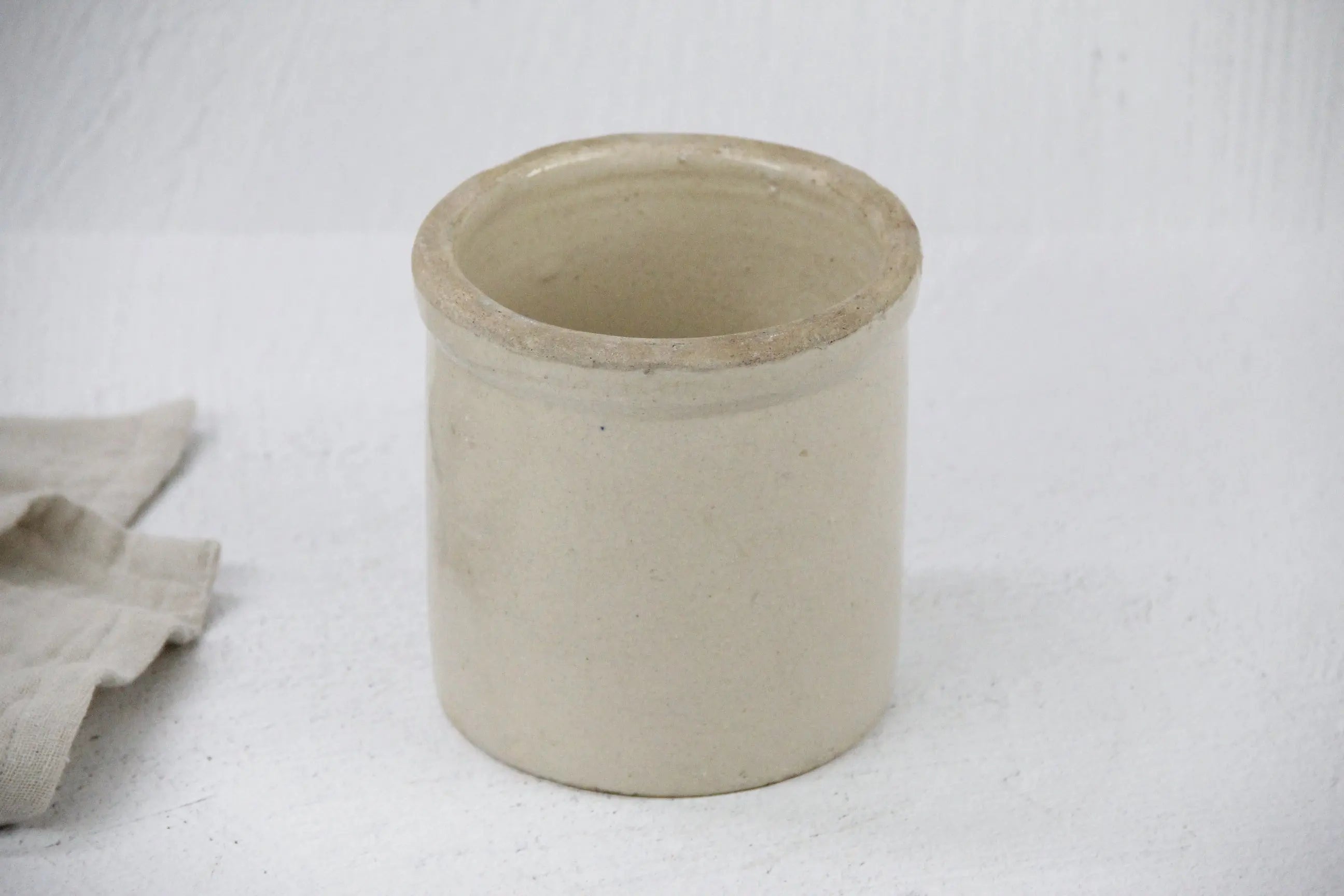 Antique Stoneware Crock | Utensil-Fermenting Vessel Sm.  Debra Hall Lifestyle