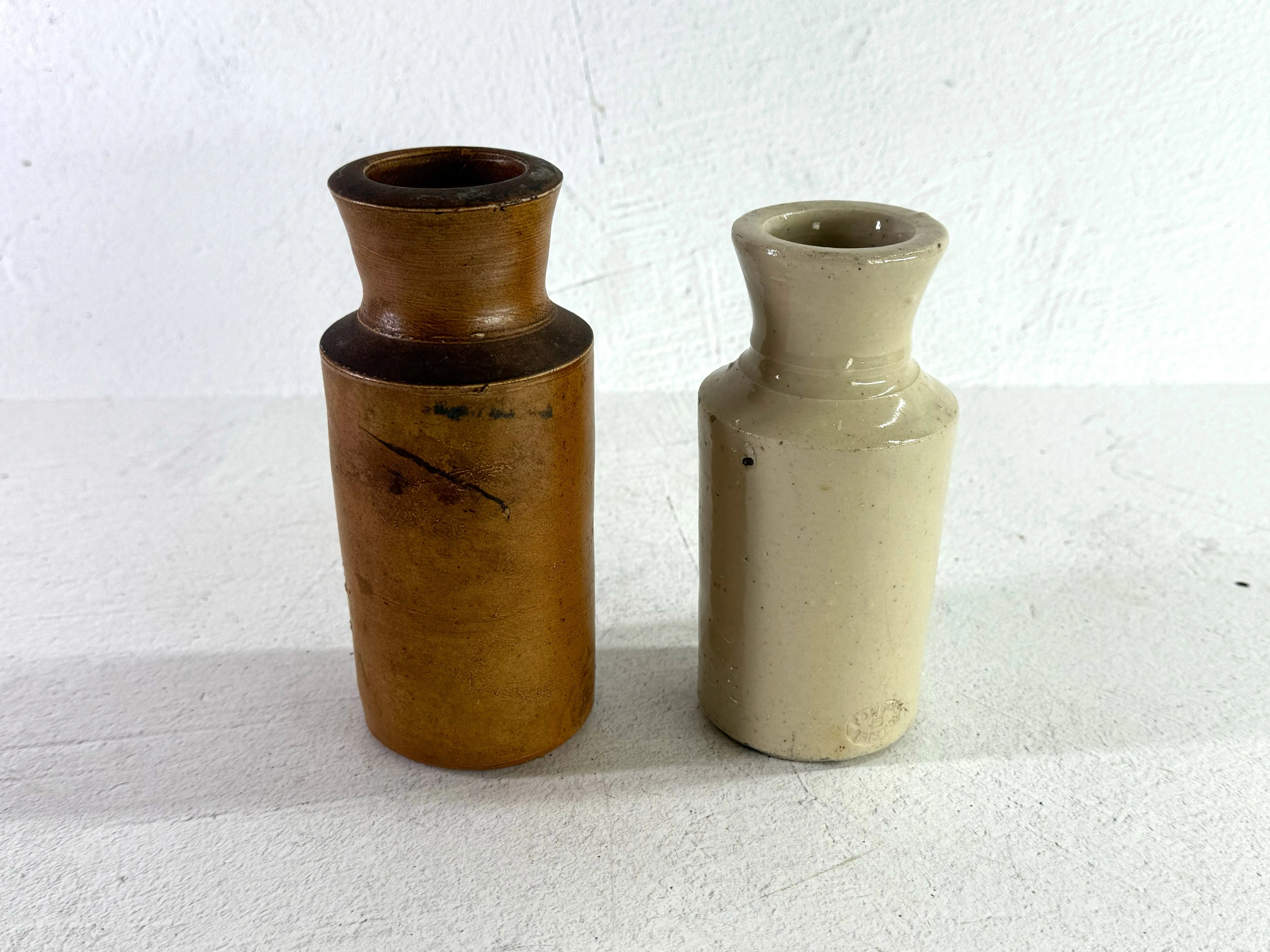 Antique Stoneware Ink Bottle | Assorted English Pottery Vase  Debra Hall Lifestyle