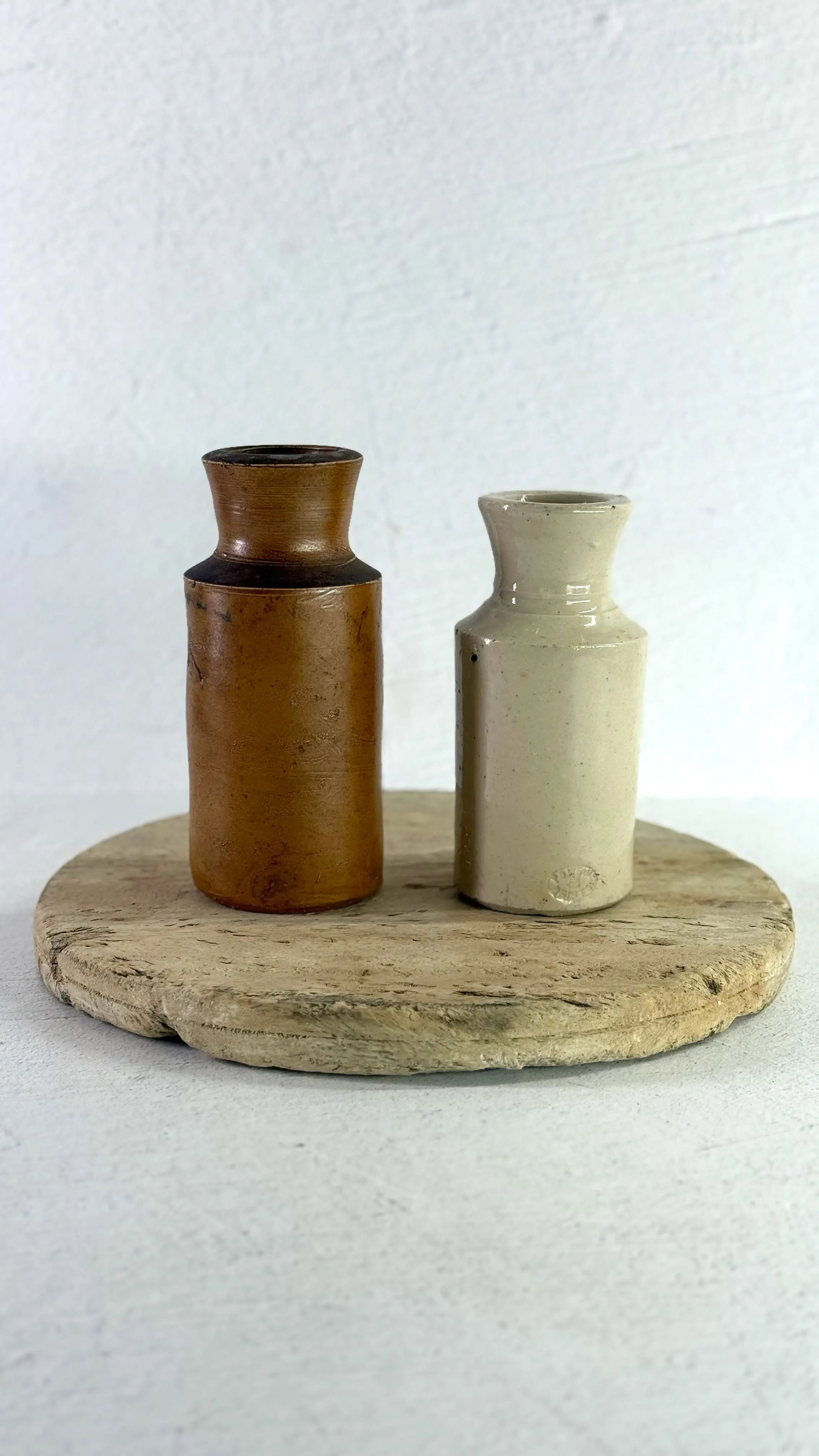 Antique Stoneware Ink Bottle | Assorted English Pottery Vase  Debra Hall Lifestyle