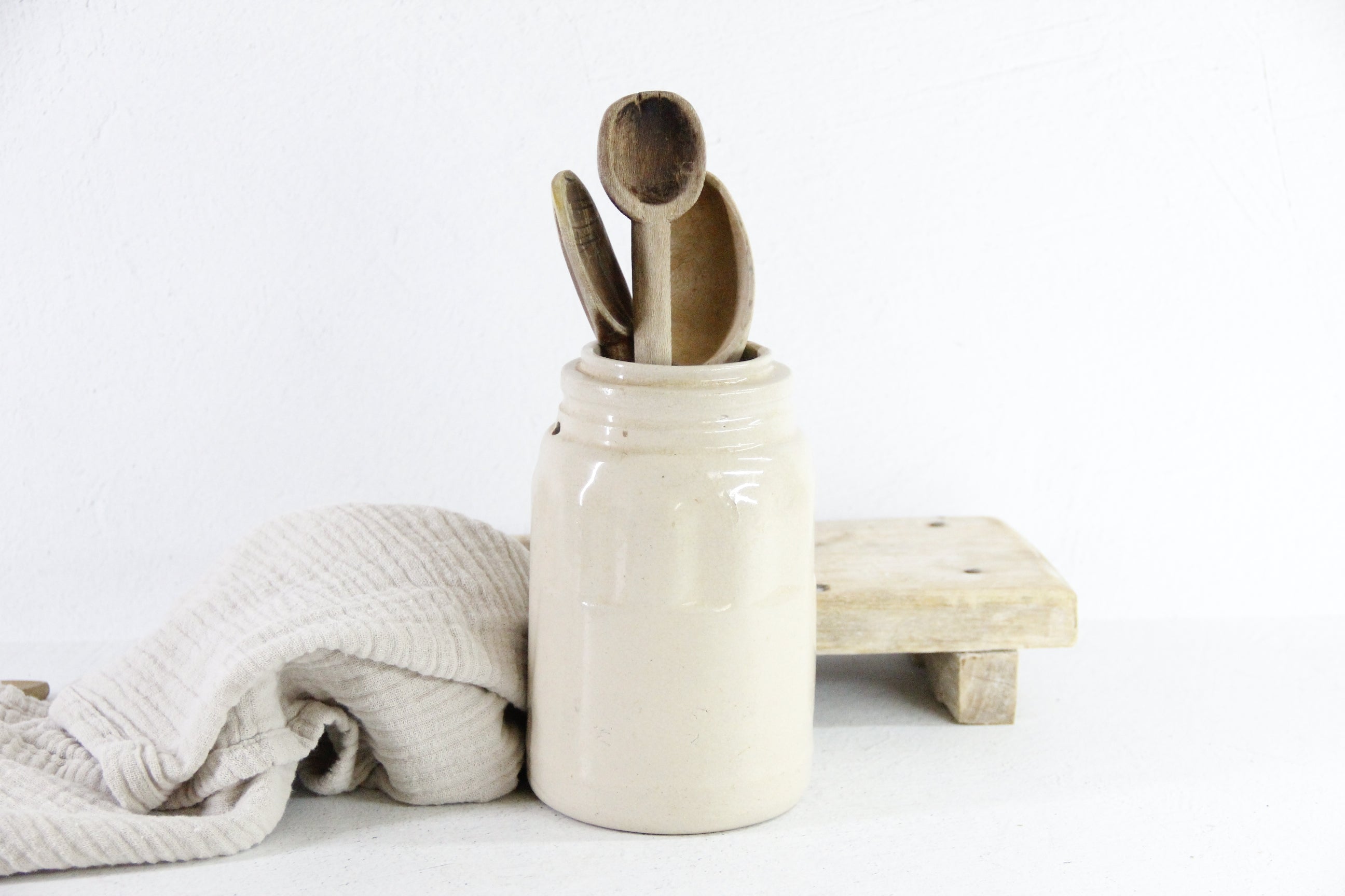 Antique Stoneware Jar | Utensil Preserve Canning Crock  Debra Hall Lifestyle