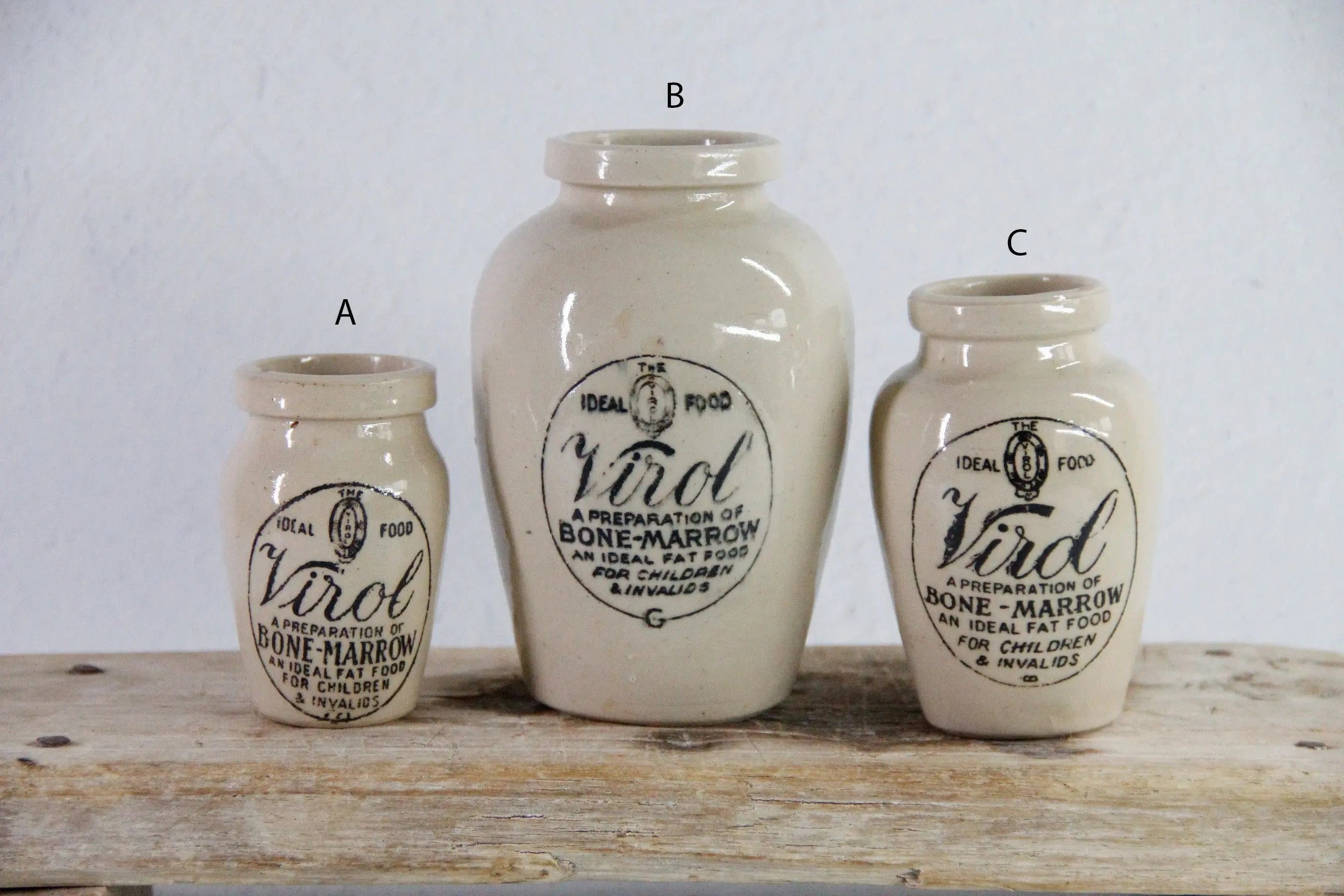 Antique Stoneware Jar | Virol Bone Marrow Pot Assorted  Debra Hall Lifestyle