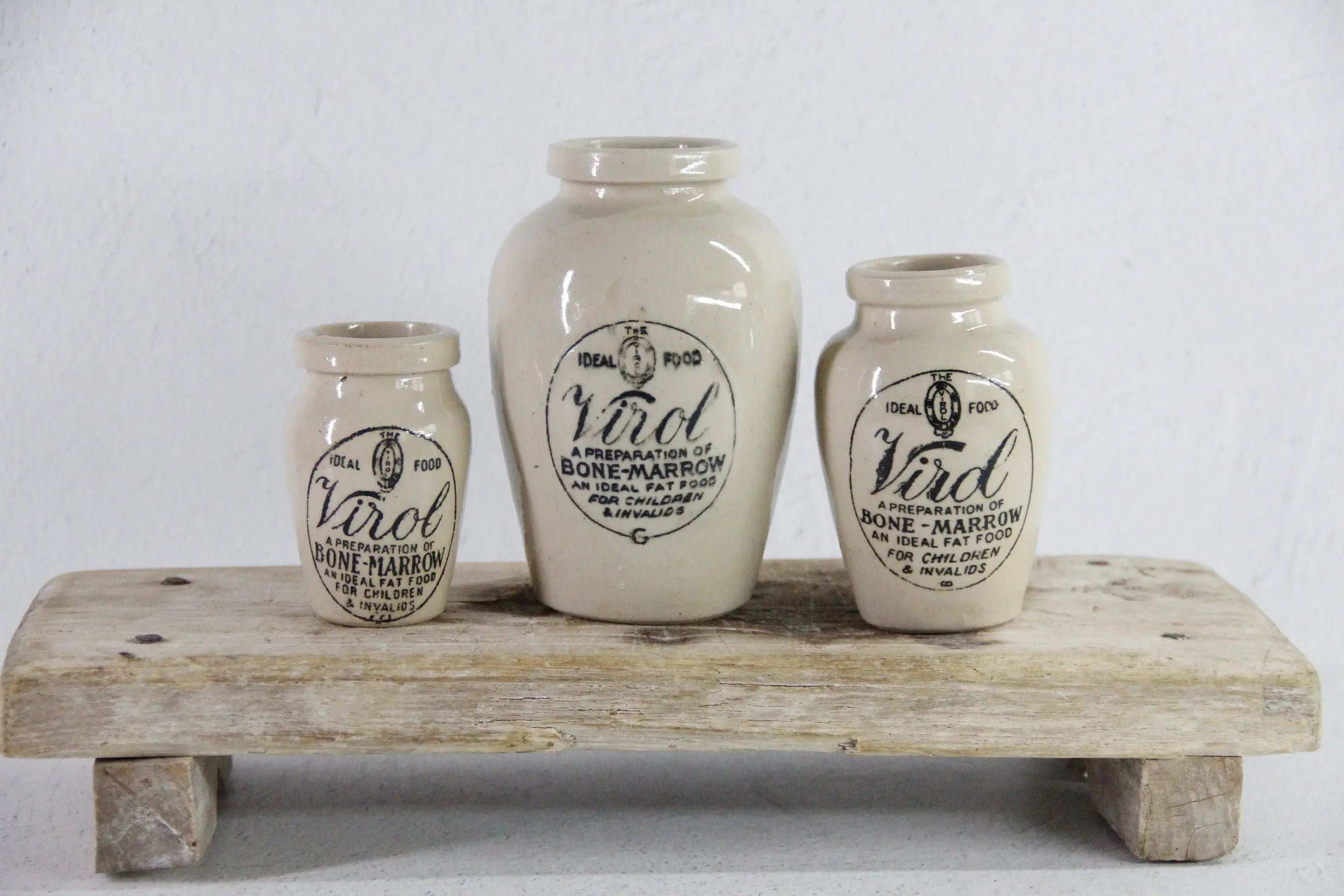 Antique Stoneware Jar | Virol Bone Marrow Pot Assorted  Debra Hall Lifestyle