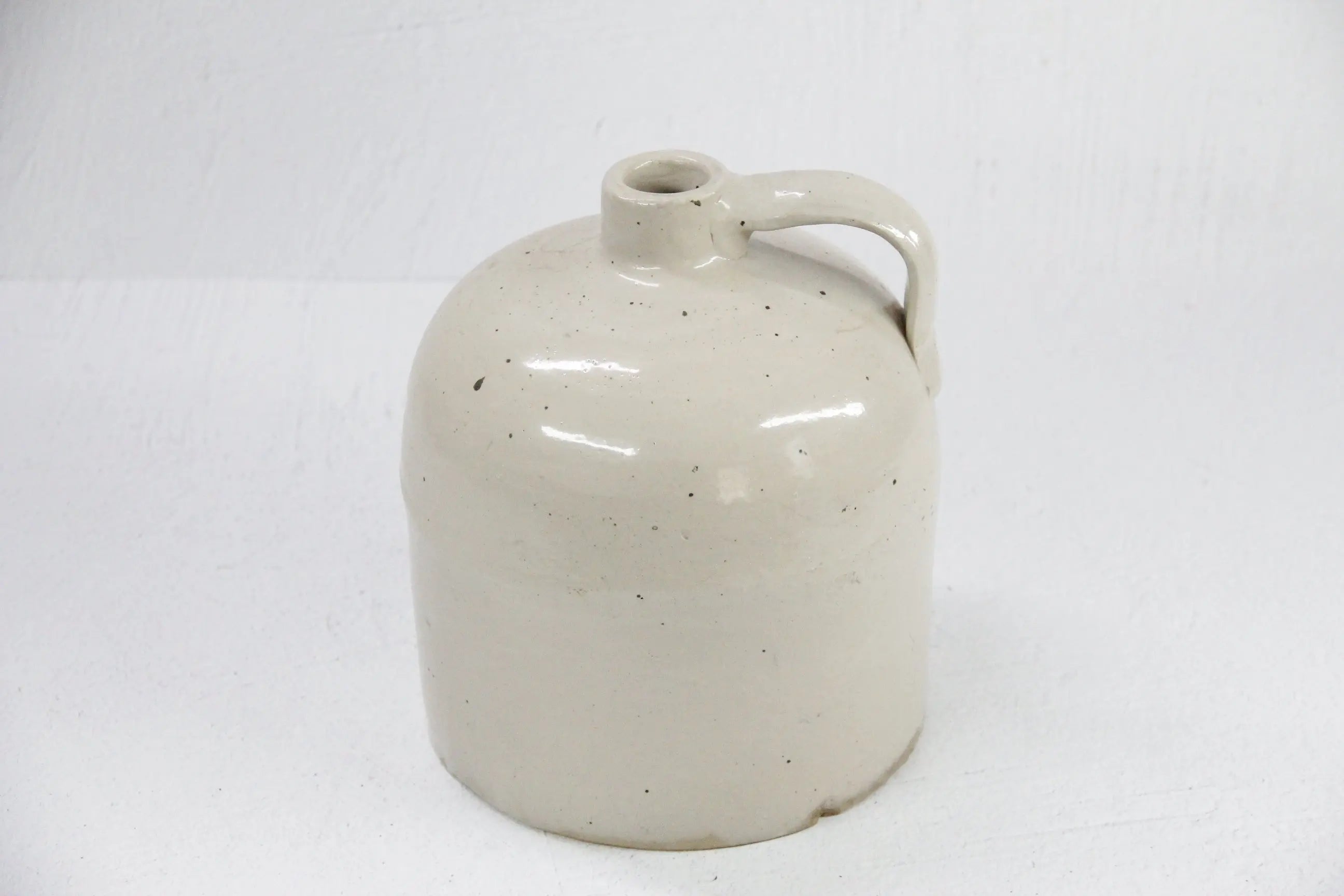 Antique Stoneware Jug | Light Beige Handle 1 Gallon  Debra Hall Lifestyle