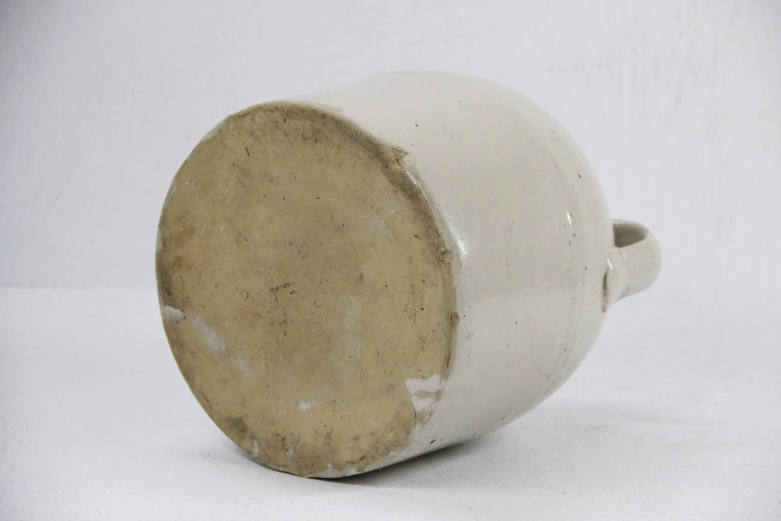 Antique Stoneware Jug | Light Beige Handle 1 Gallon  Debra Hall Lifestyle