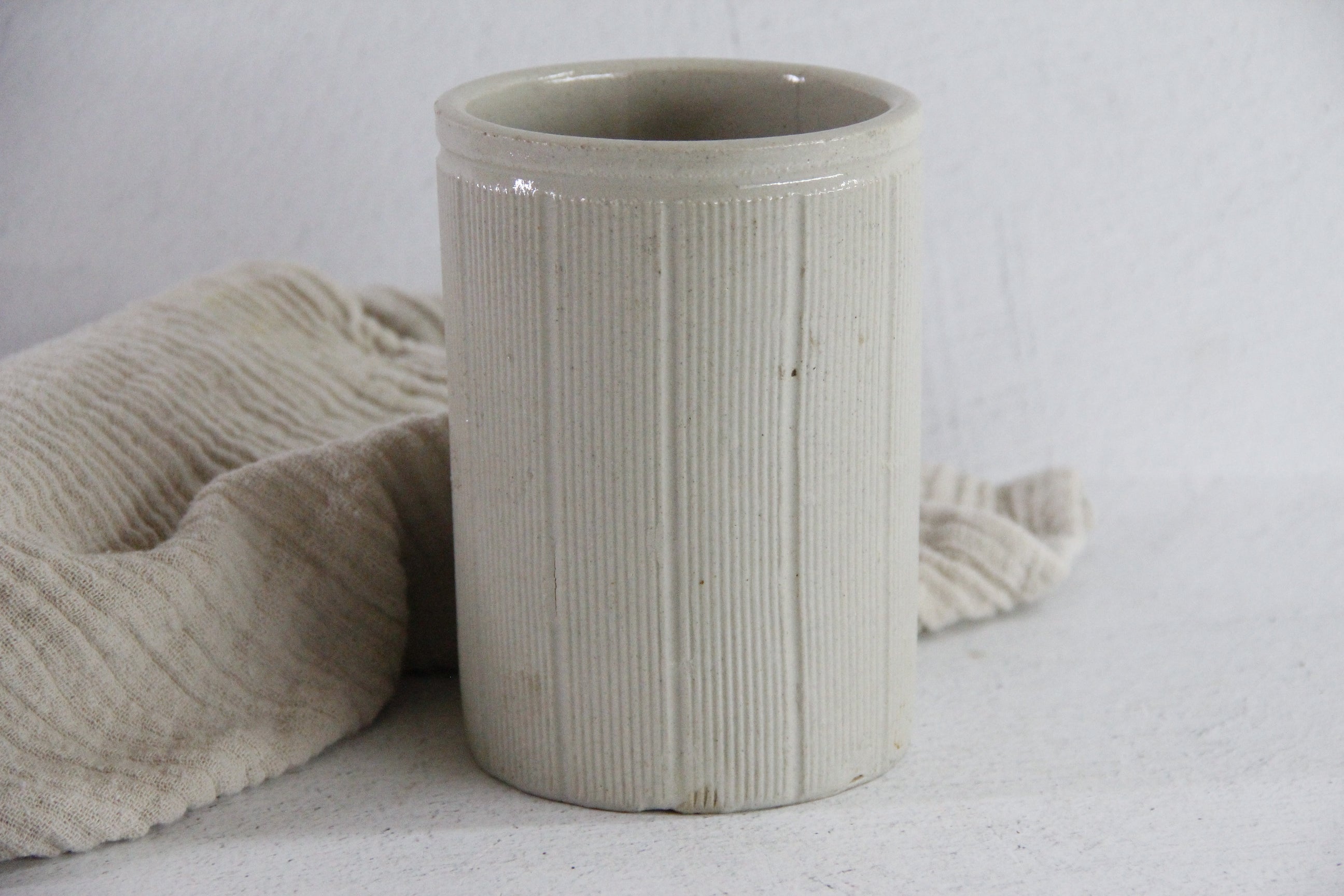 Antique Stoneware Marmalade Jar England | Ribbed Large  Debra Hall Lifestyle