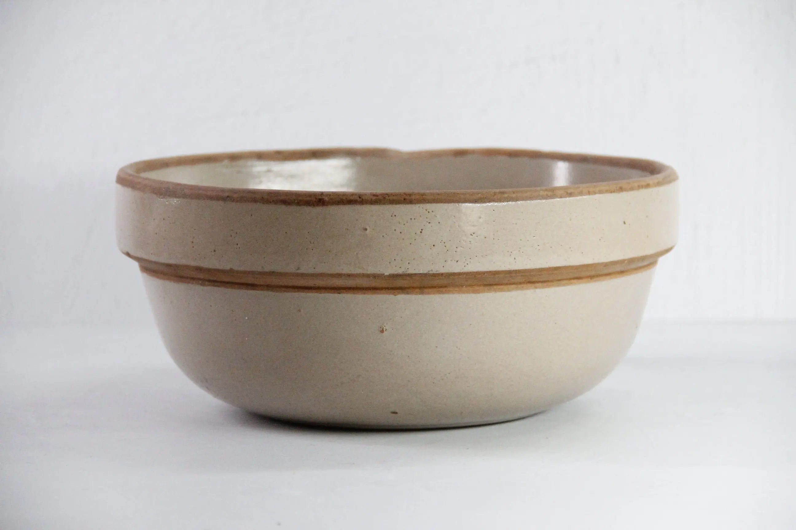 Antique Stoneware Mixing Bowl | Salt Glaze  Dough  Debra Hall Lifestyle