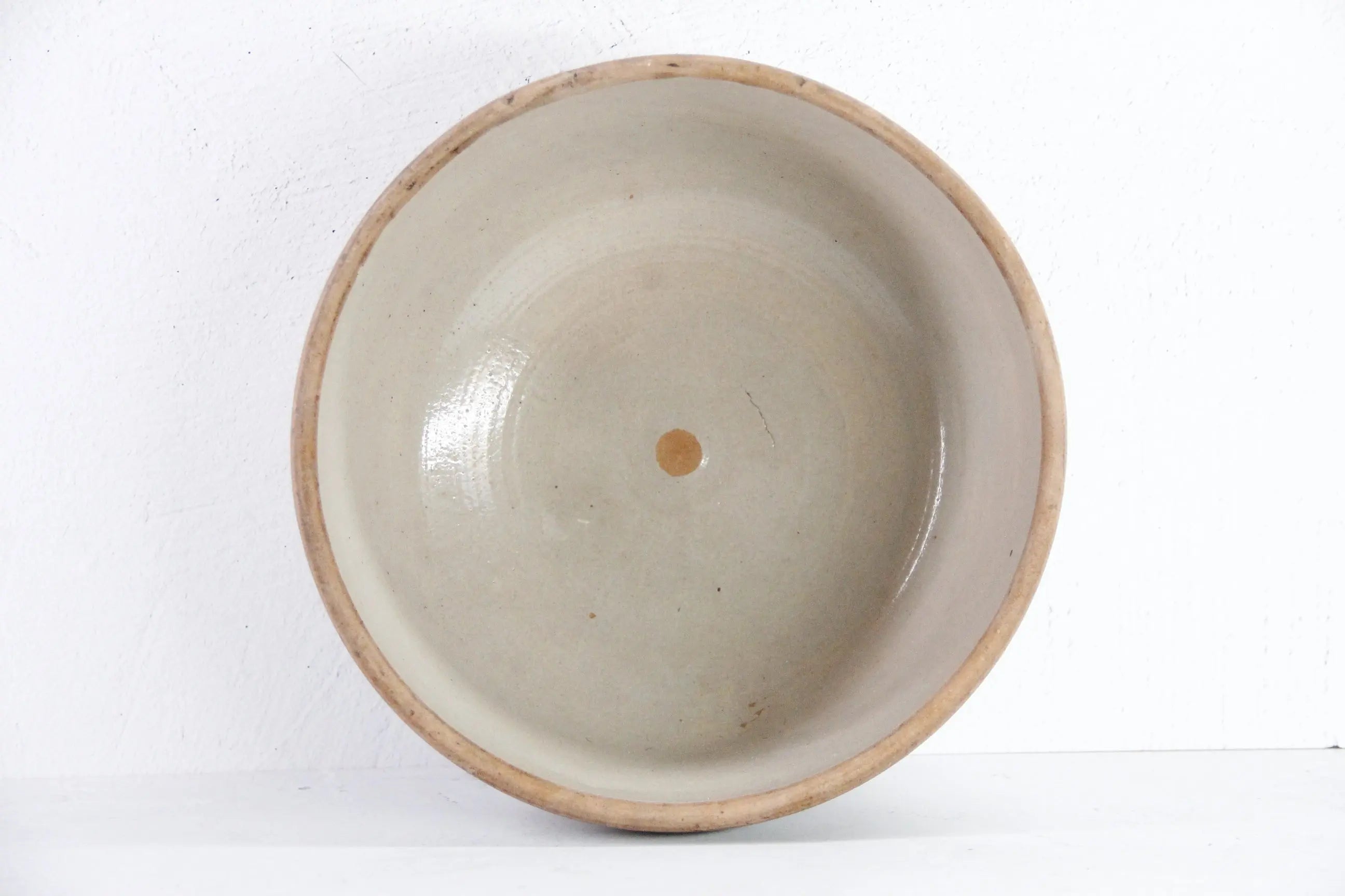 Antique Stoneware Mixing Bowl | Salt Glaze  Dough  Debra Hall Lifestyle