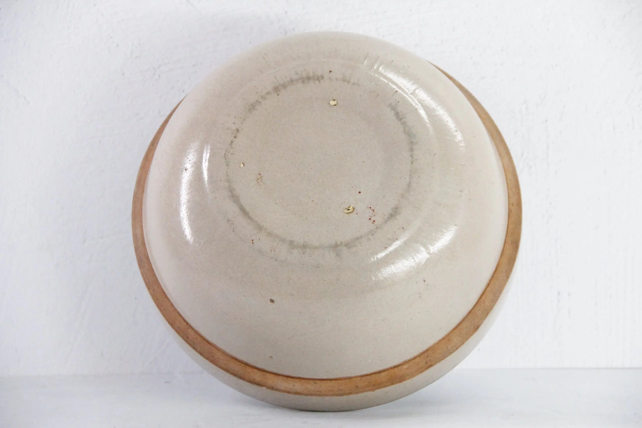 Antique Stoneware Mixing Bowl | Salt Glaze  Dough  Debra Hall Lifestyle