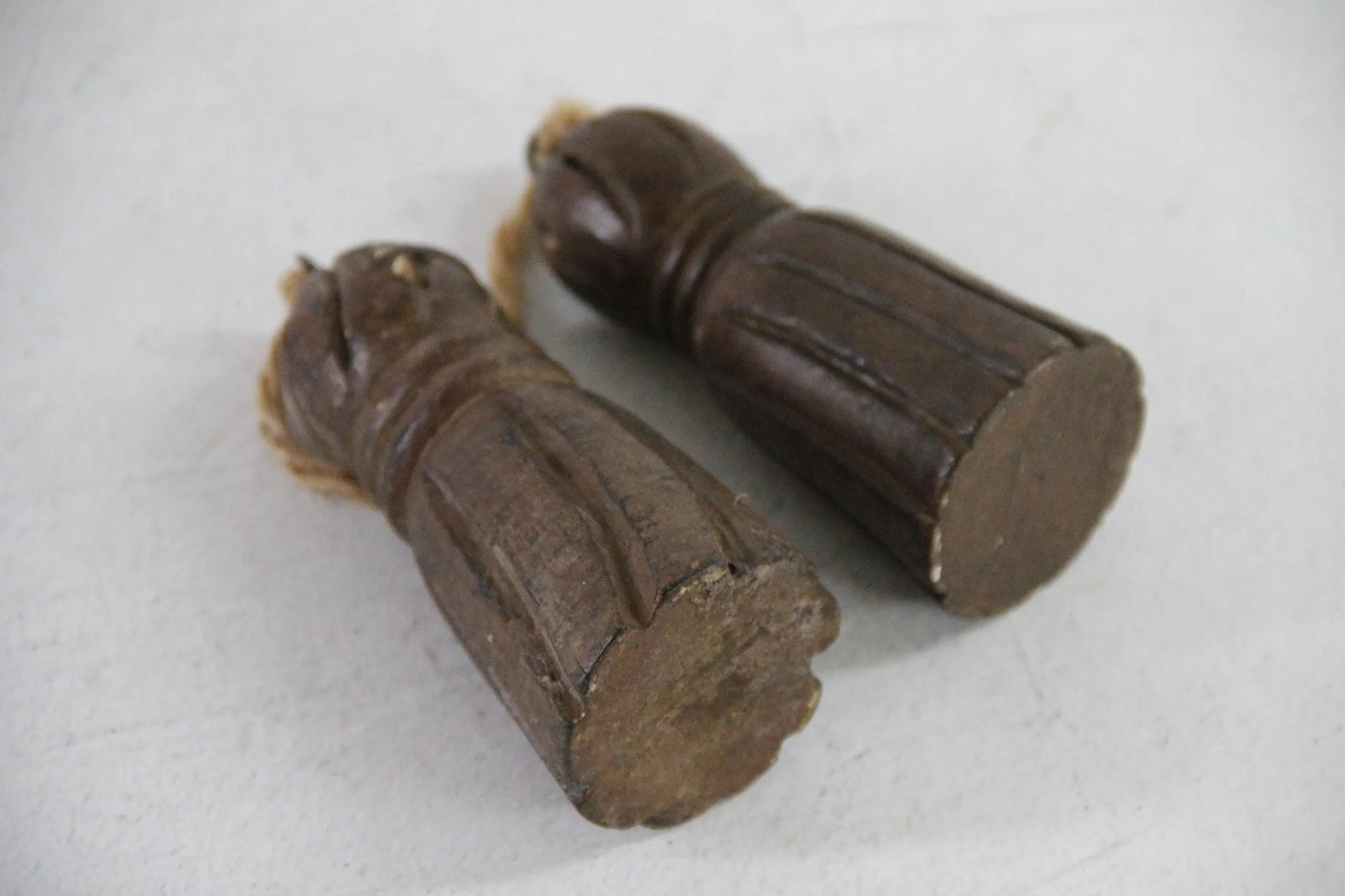 Antique Tassel in Hand Carved Wood | Decorative Pair  Debra Hall Lifestyle