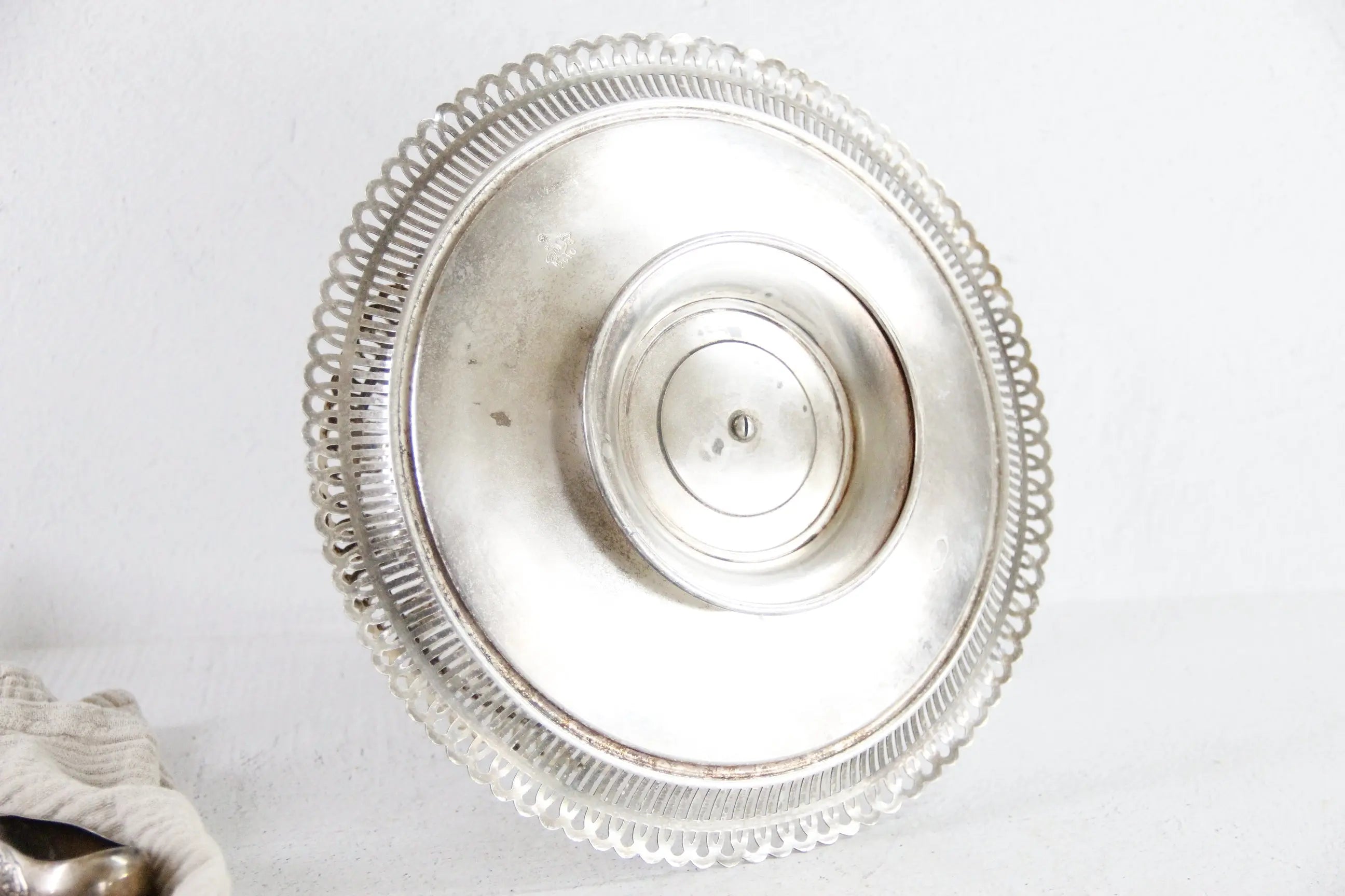 Antique Tiered Cake Stand | Silver 2 Tier Serving Tray  Debra Hall Lifestyle