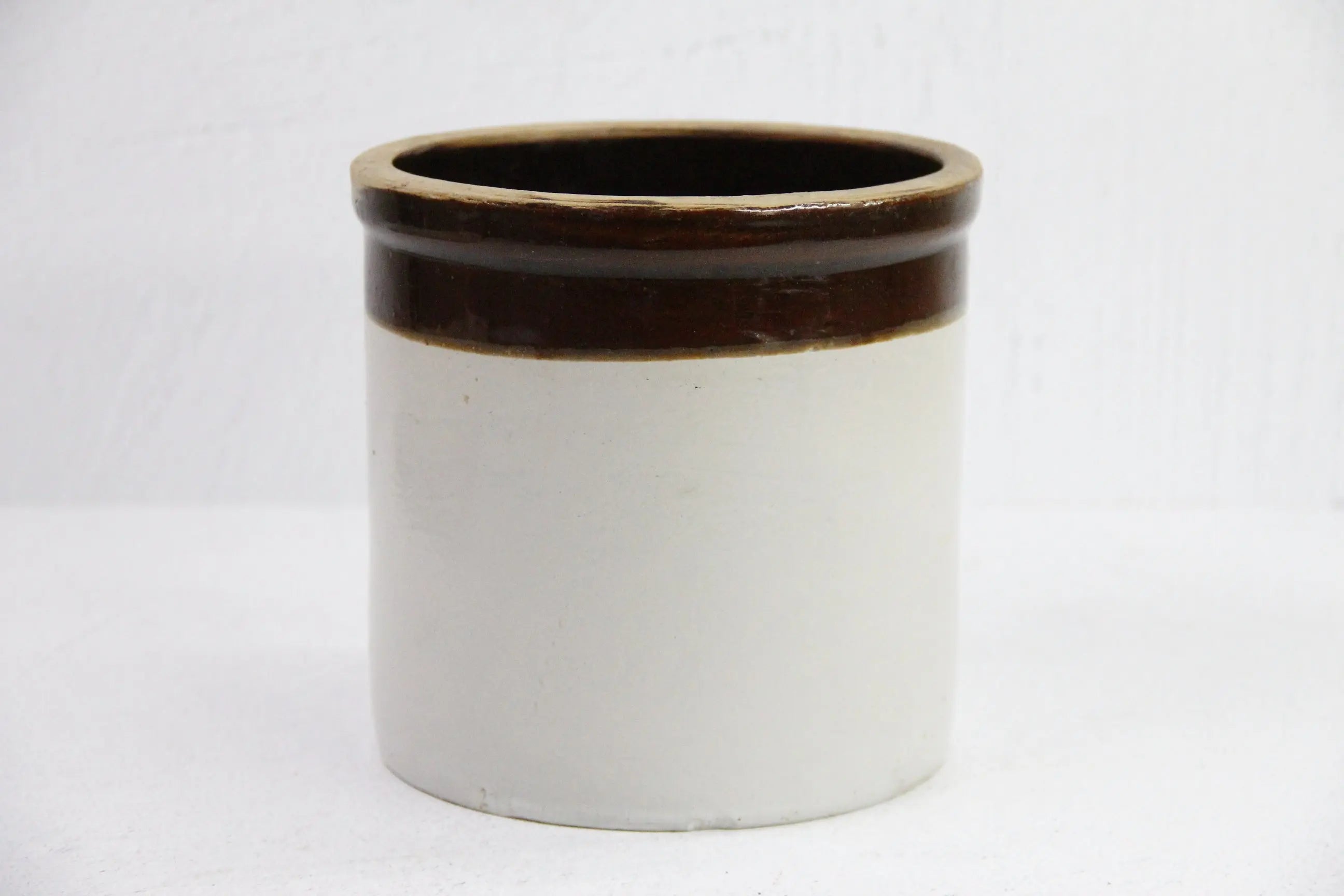 Antique Two Tone Crock | Primitive Vessel/Utensil Storage  Debra Hall Lifestyle