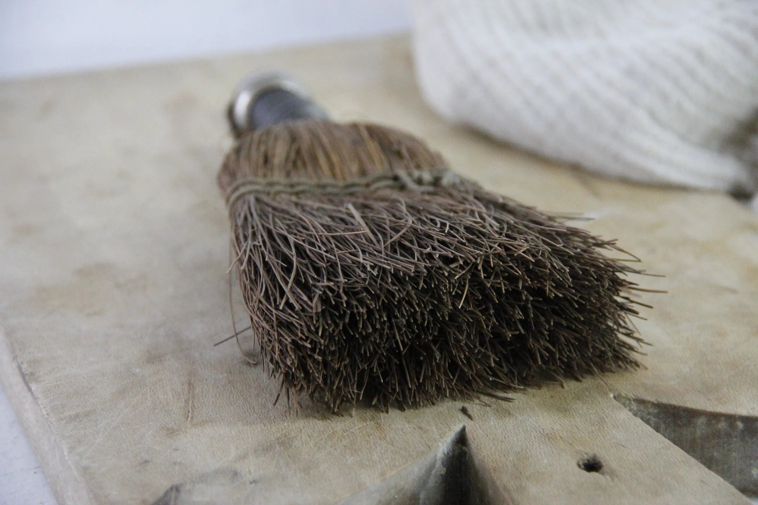 Antique WhisK Broom | Rustic Wire Wrapped Primitive  Debra Hall Lifestyle