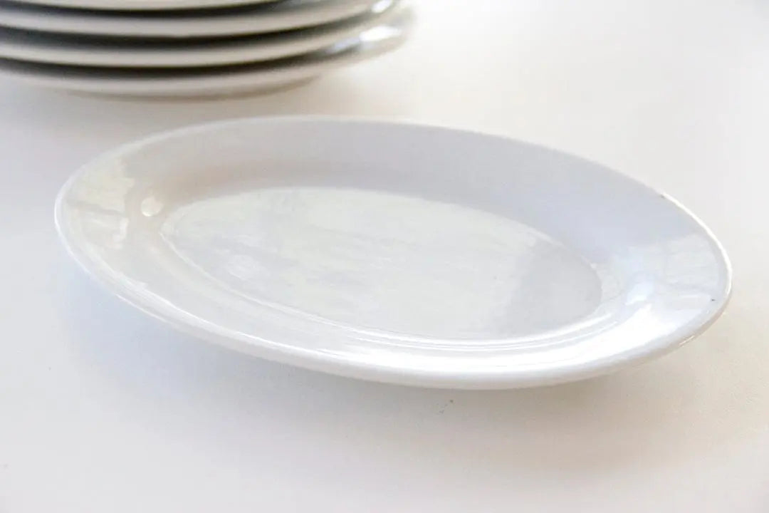Antique White Ironstone Plate | Dinnerware One Pc.  Debra Hall Lifestyle
