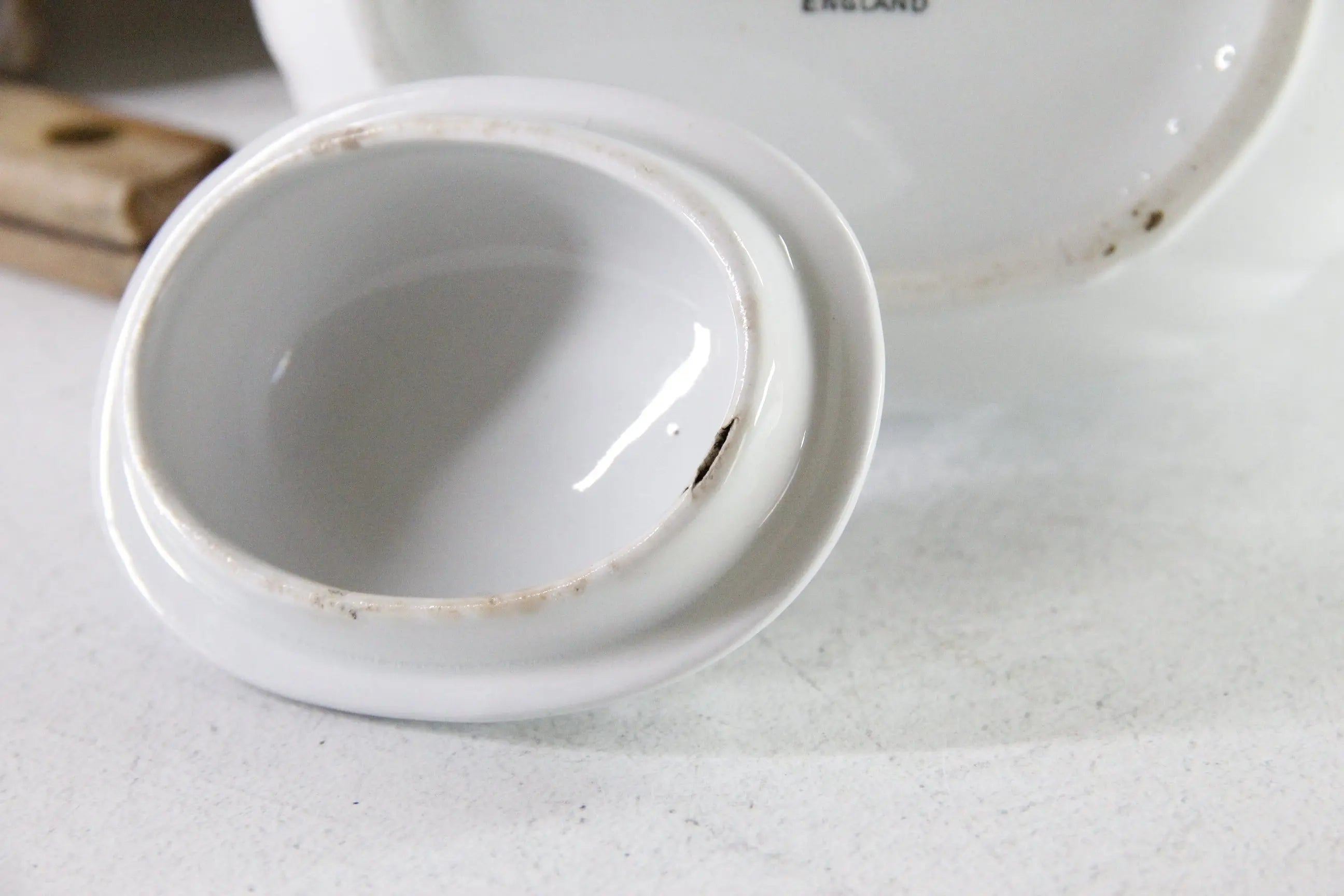 Antique White Ironstone Teapot | Johnson Bros. England