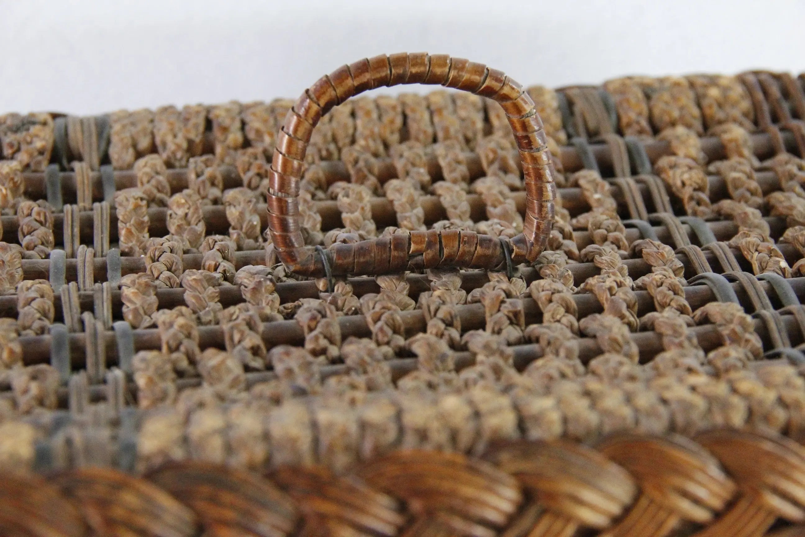 Antique Wicker Sewing Basket | Large Hand Made Storage