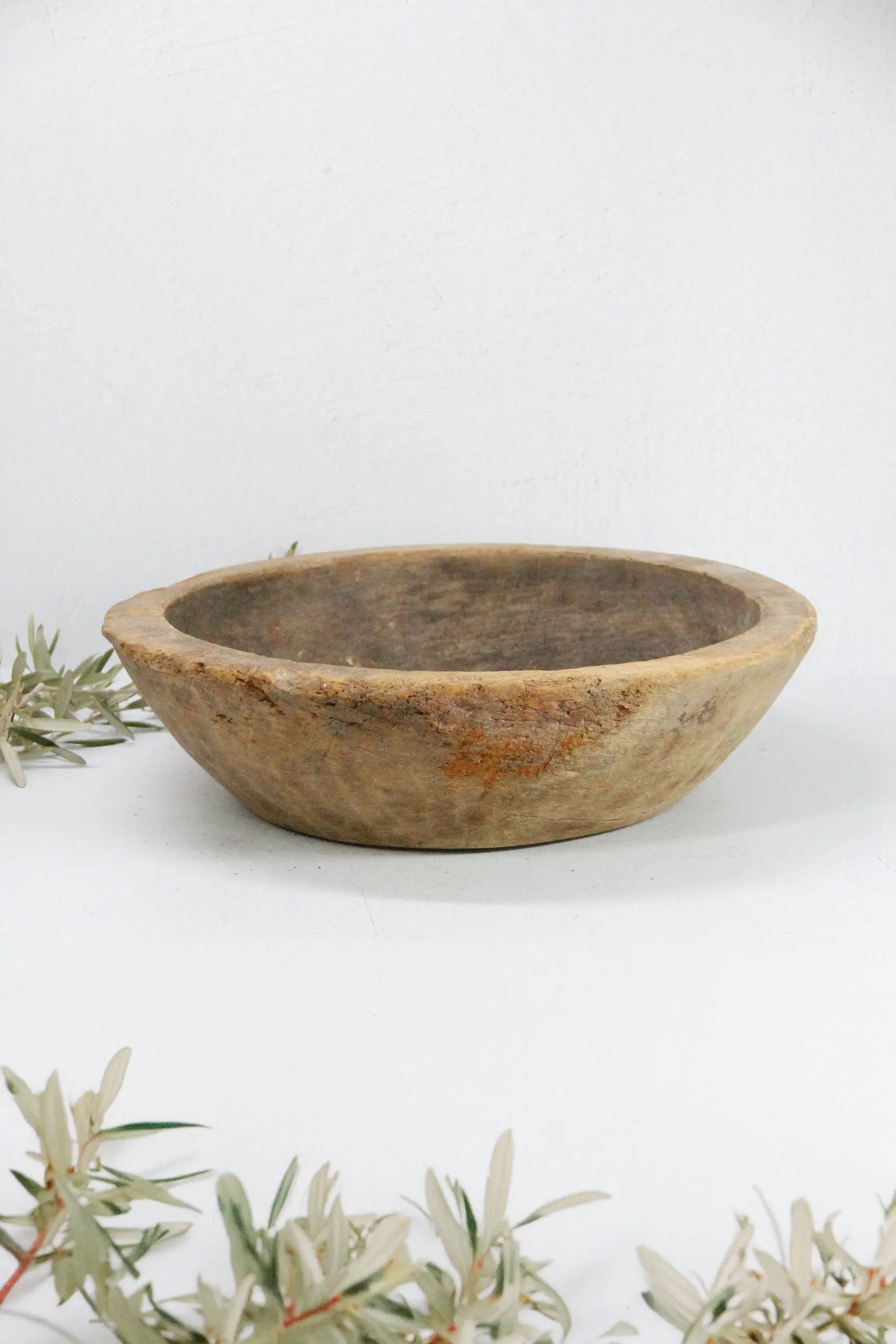 Antique Wood Bowl | XL Dough  Debra Hall Lifestyle