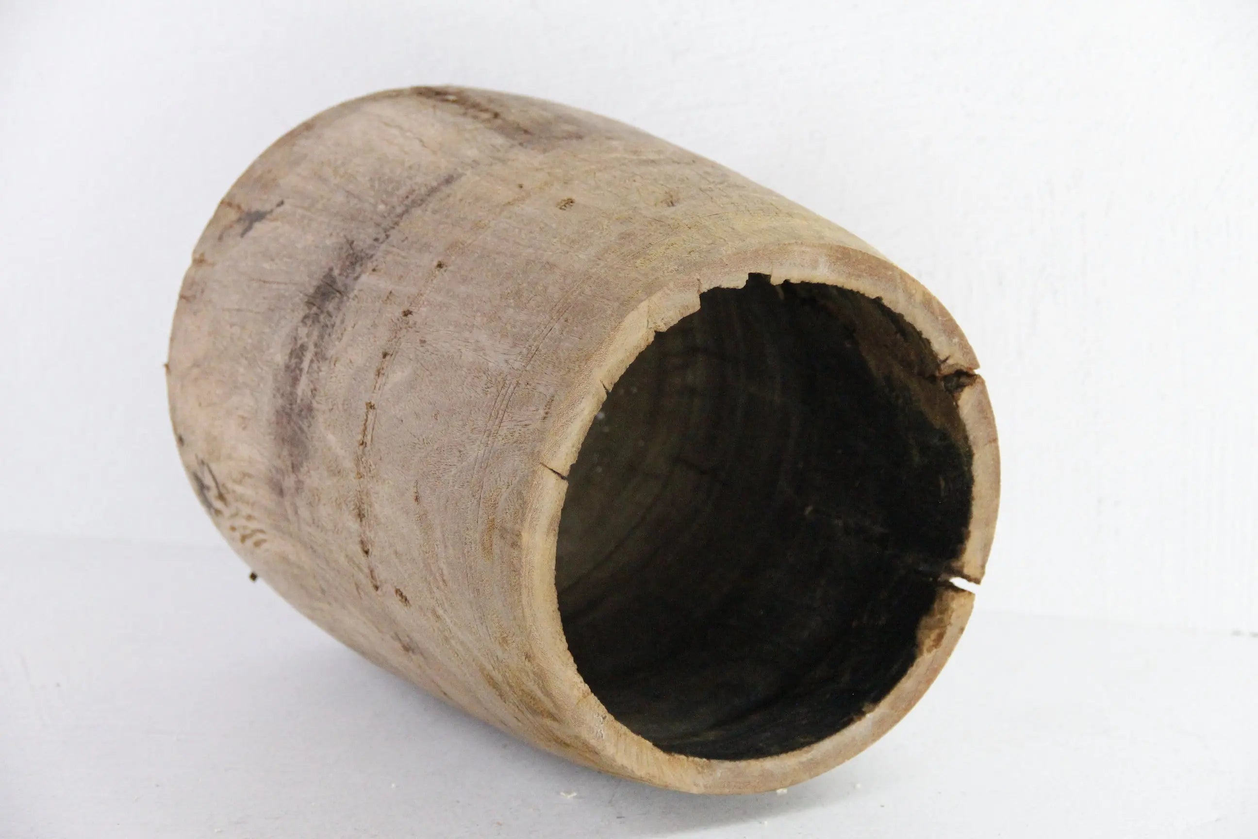 Antique Wood Pot | 1800s Hand Made Butter Vessel  Debra Hall Lifestyle