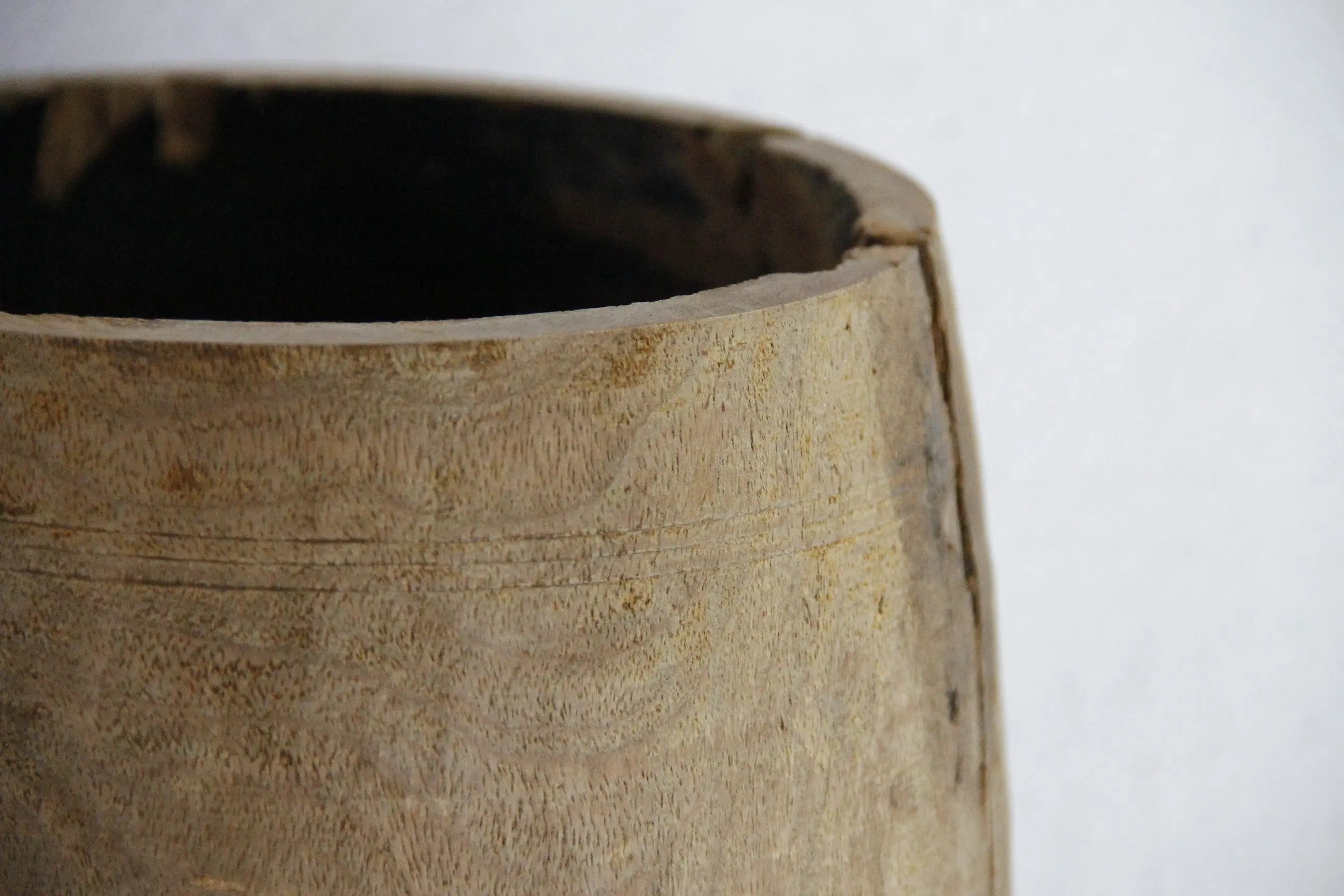 Antique Wood Pot | 1800s Hand Made Butter Vessel  Debra Hall Lifestyle
