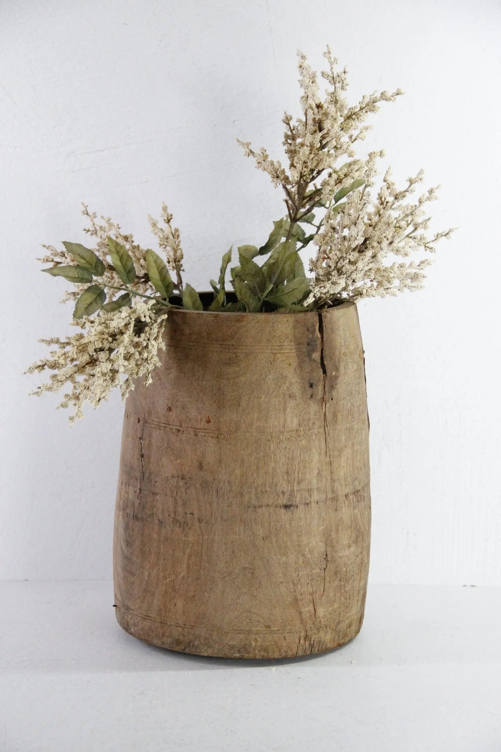 Antique Wood Pot | 1800s Hand Made Butter Vessel  Debra Hall Lifestyle