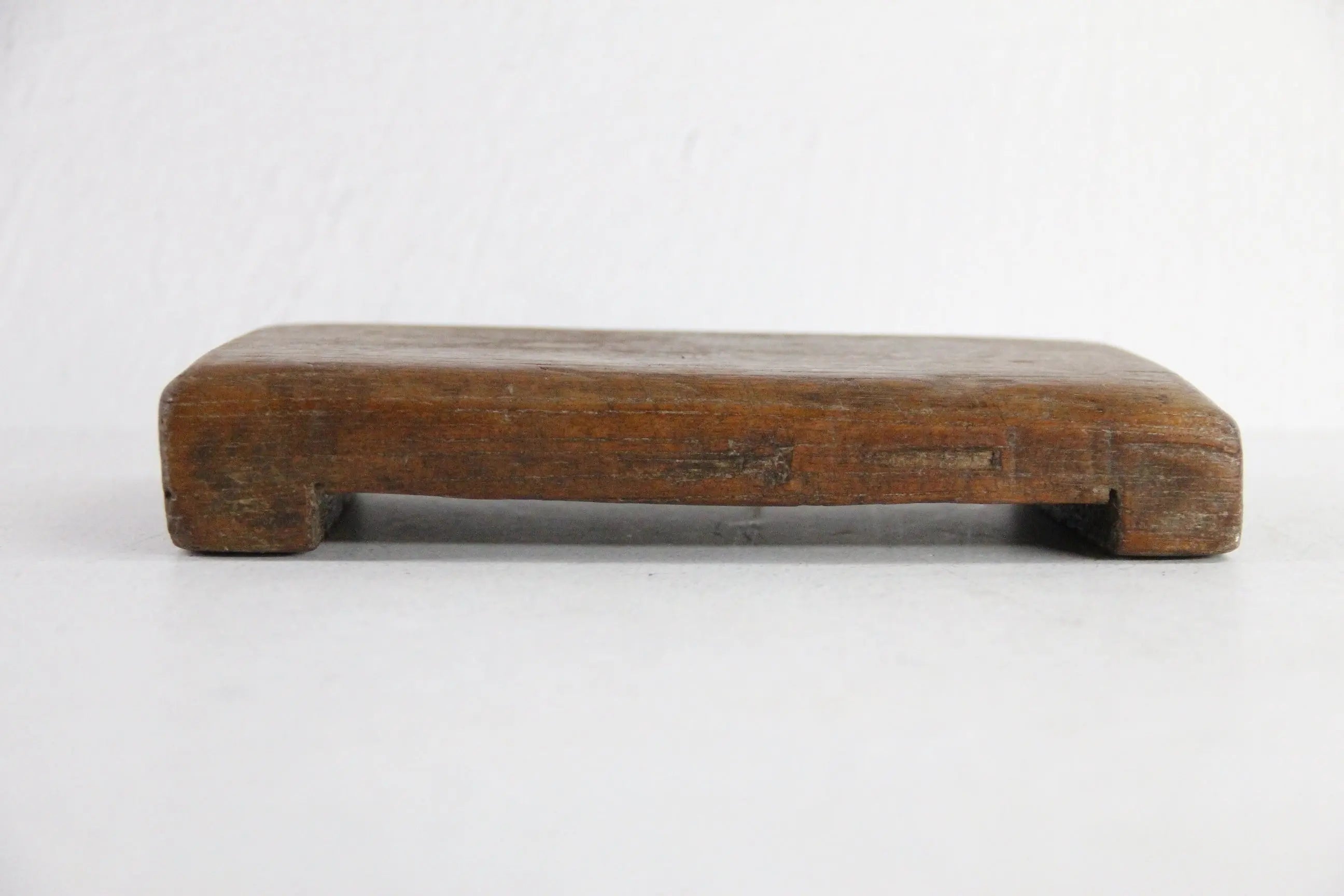 Antique Wood Riser | Dark Hand Carved Tray Small  Debra Hall Lifestyle