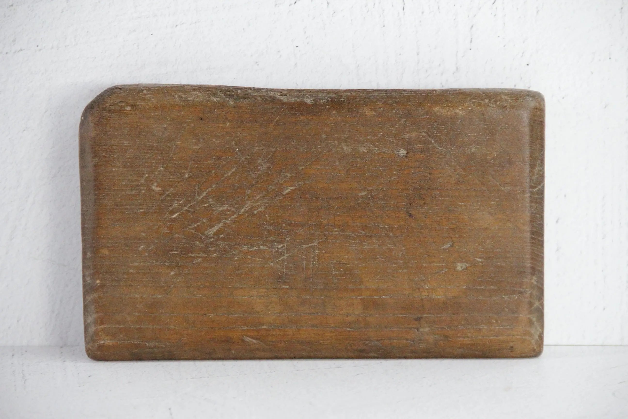 Antique Wood Riser | Dark Hand Carved Tray Small  Debra Hall Lifestyle