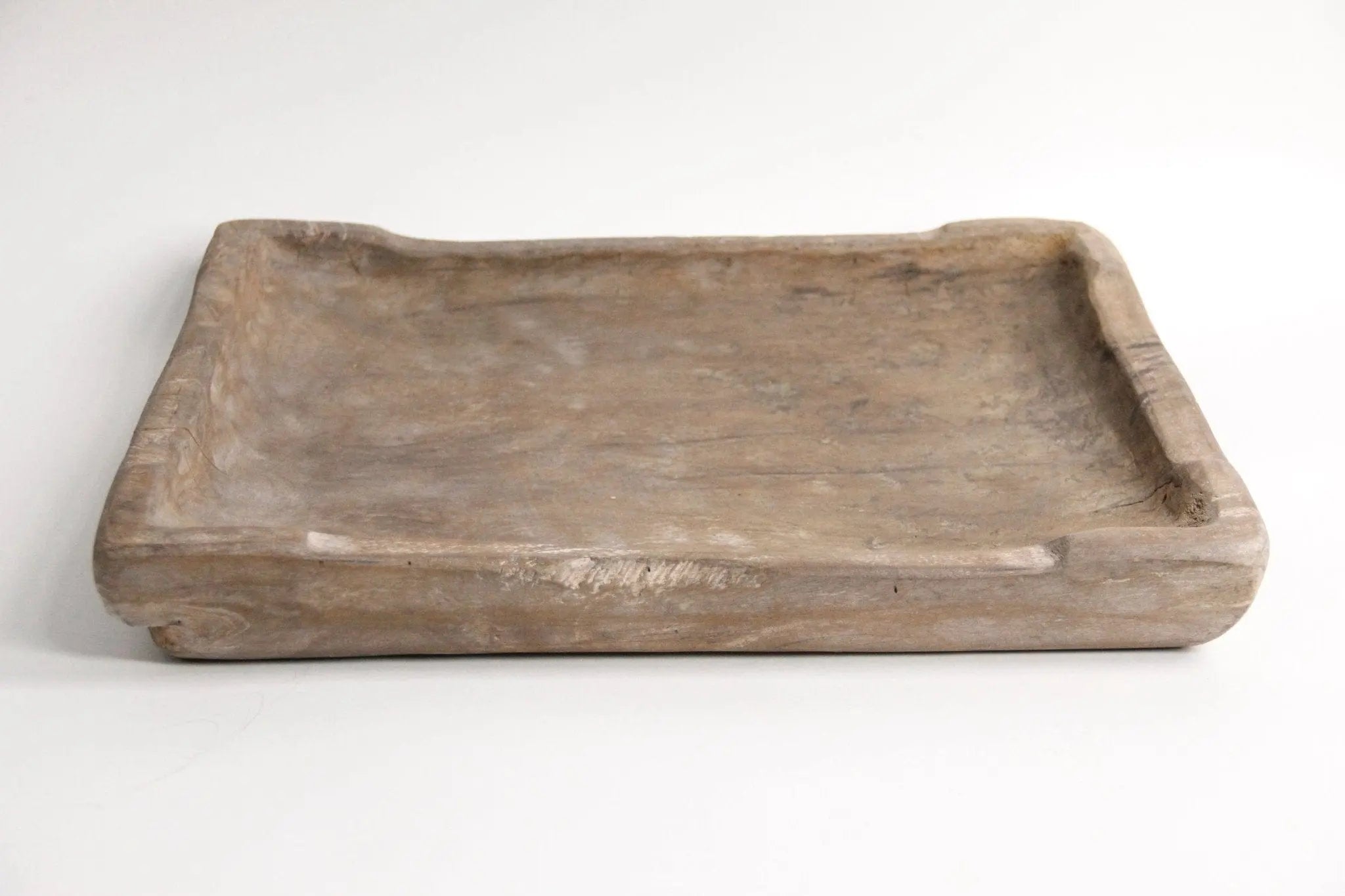 Antique Wood Tray |  Large Wood Plate  Debra Hall Lifestyle