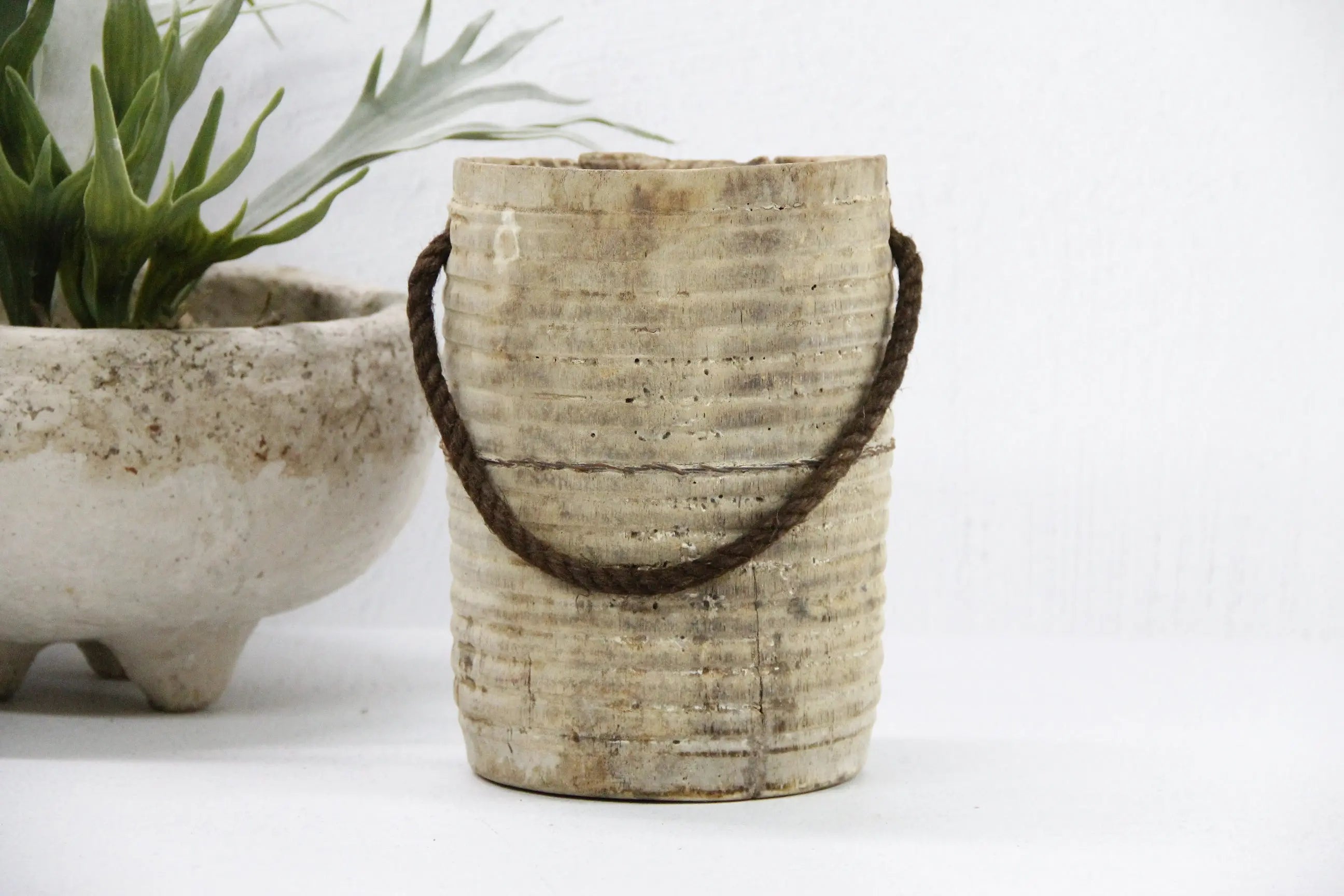 Antique Wood Vase | Wabi-Sabi Pot  Debra Hall Lifestyle