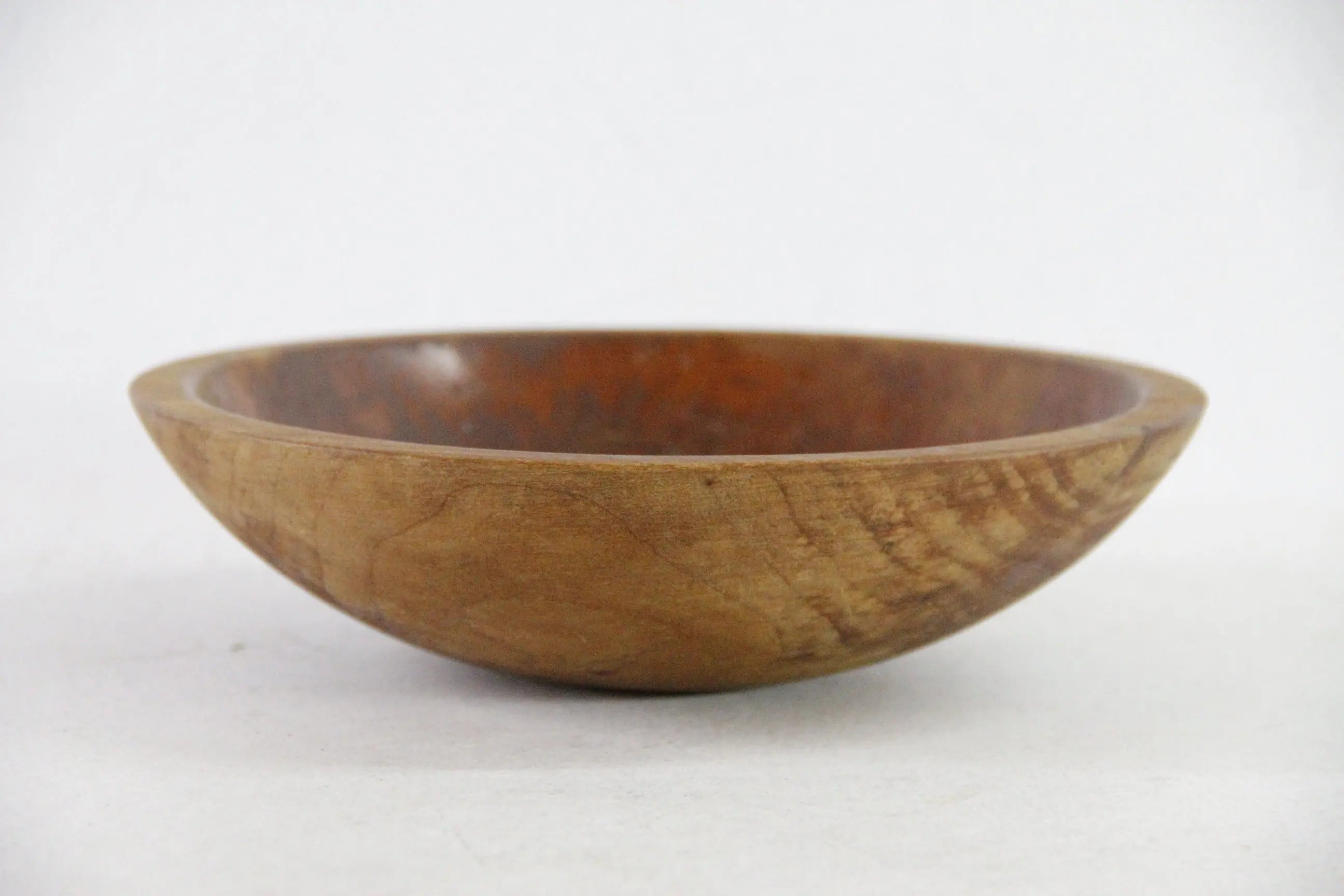 Antique Wooden Bowl Primitive Hand Turned Dough Bowl