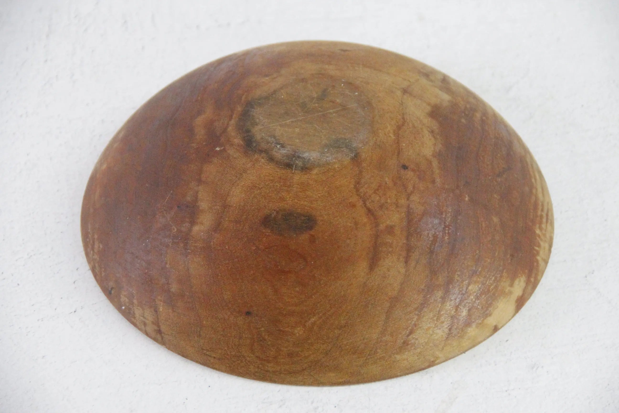 Antique Wooden Bowl Primitive Hand Turned Dough Bowl