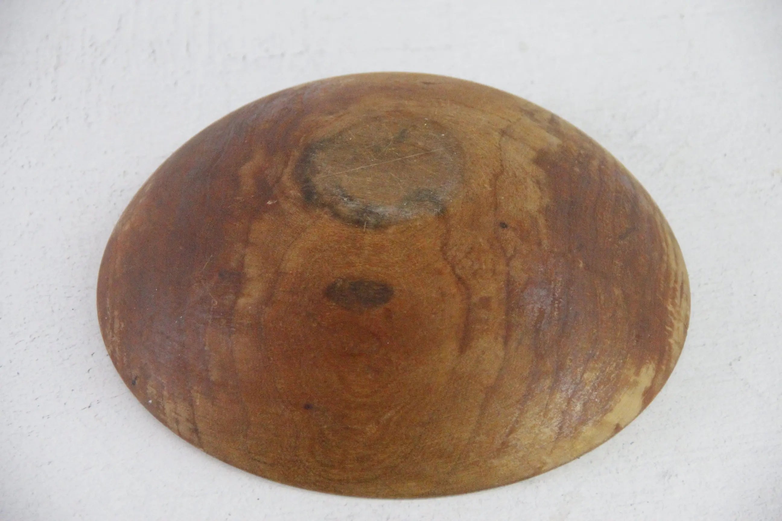 Antique Wooden Bowl Primitive Hand Turned Dough Bowl