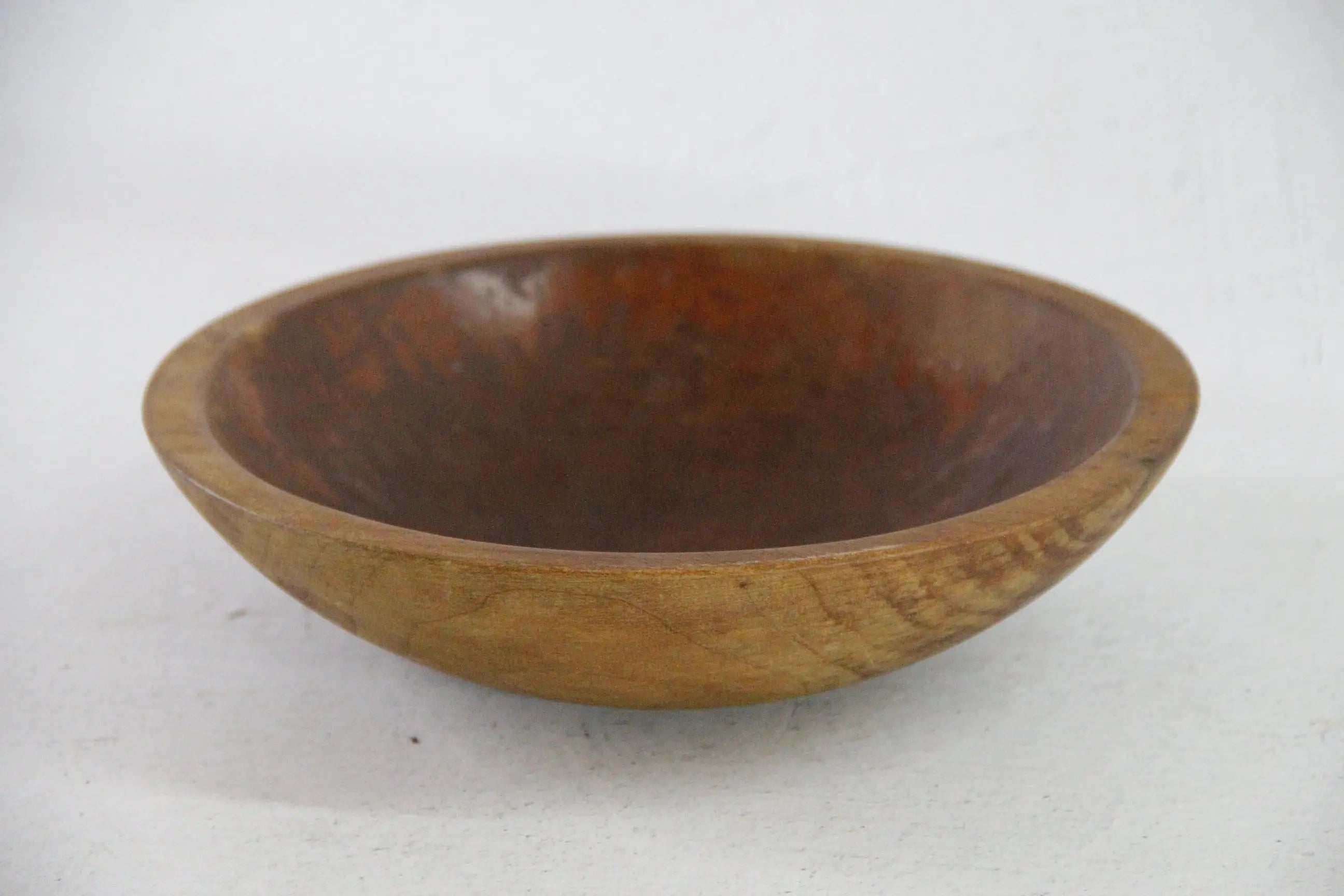 Antique Wooden Bowl Primitive Hand Turned Dough Bowl
