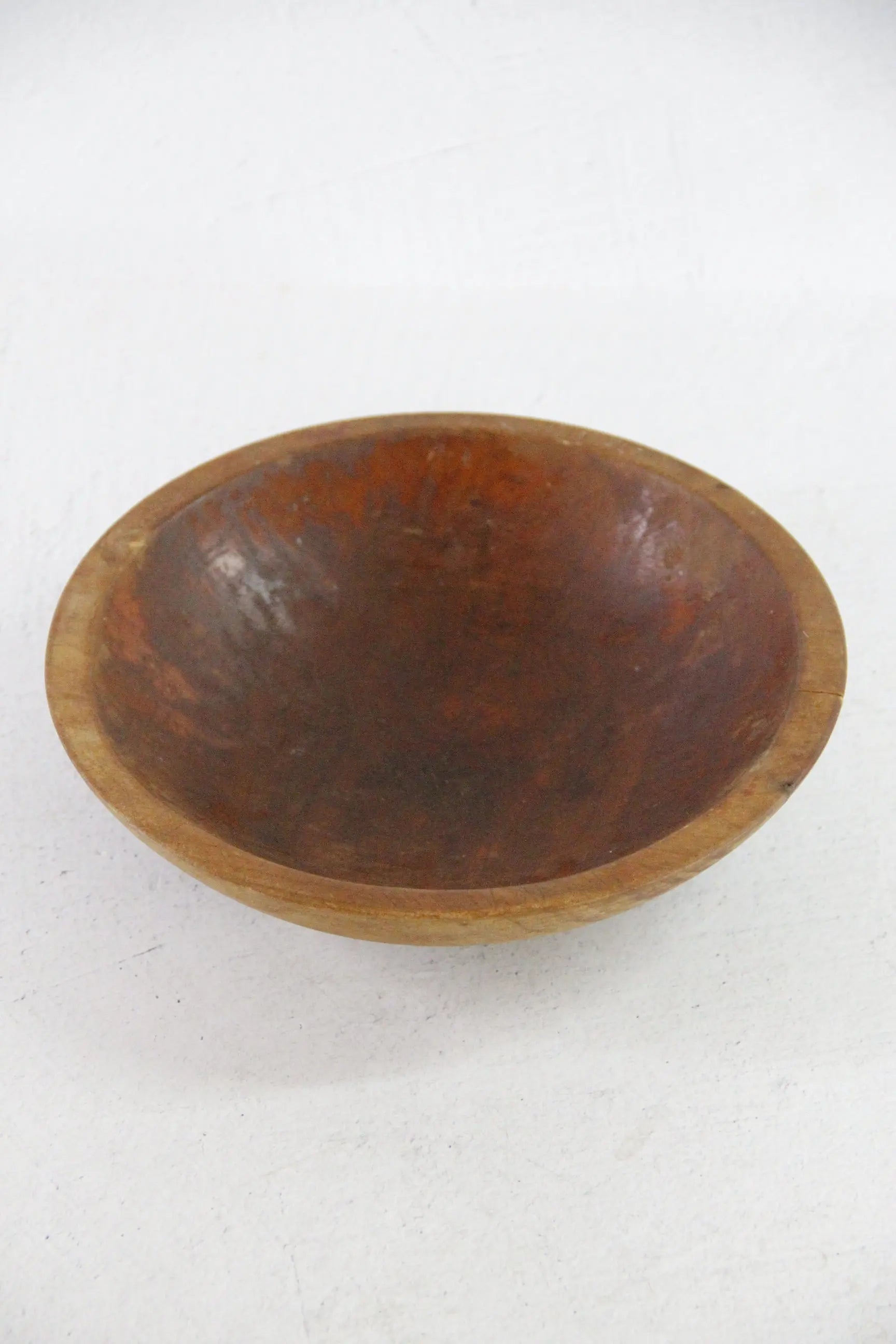 Antique Wooden Bowl Primitive Hand Turned Dough Bowl