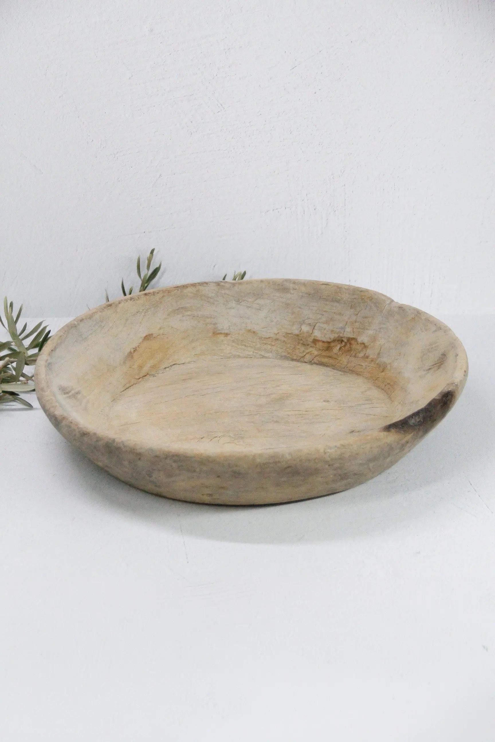 Antique Wooden Bowl | XL Hand Carved  Debra Hall Lifestyle