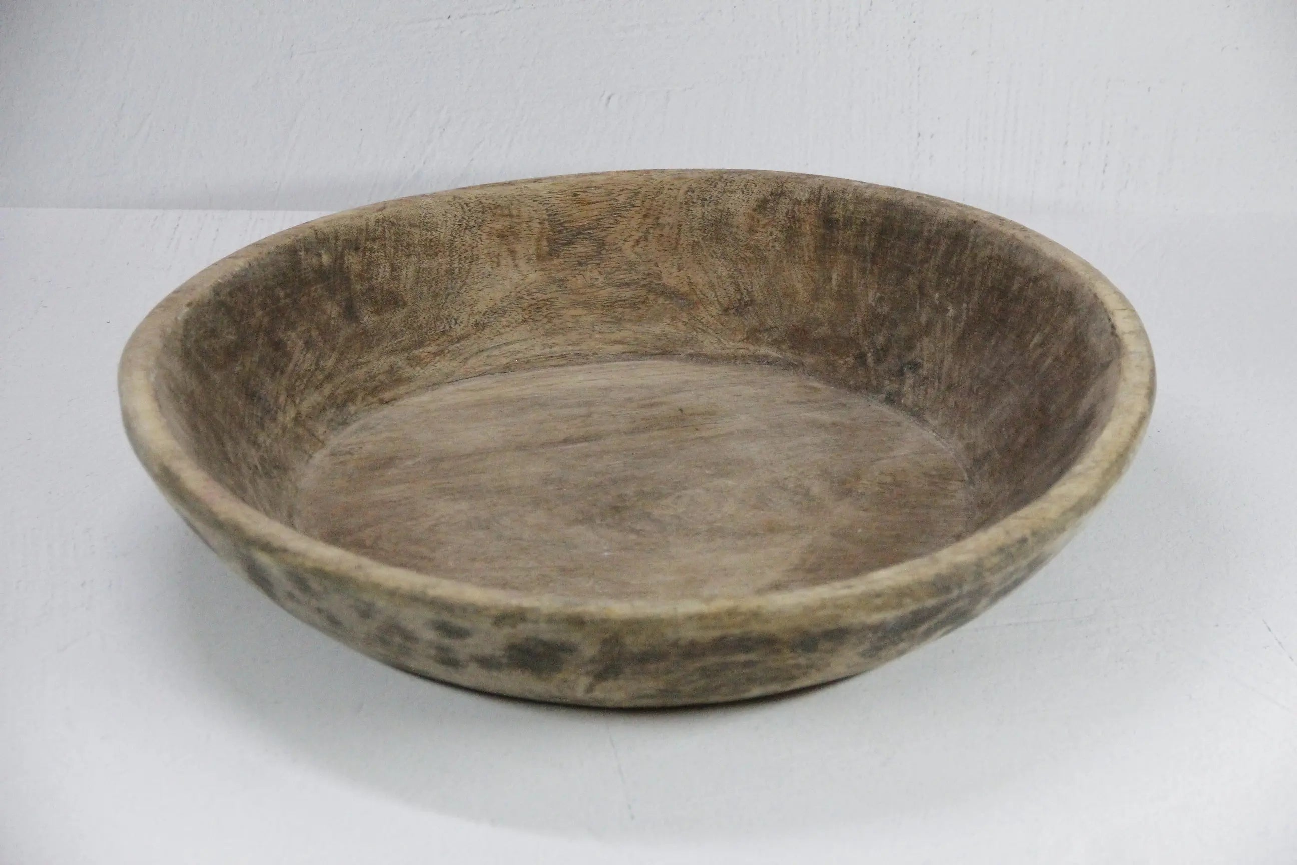 Antique Wooden Bowl | XL Rustic Hand Carved  Debra Hall Lifestyle