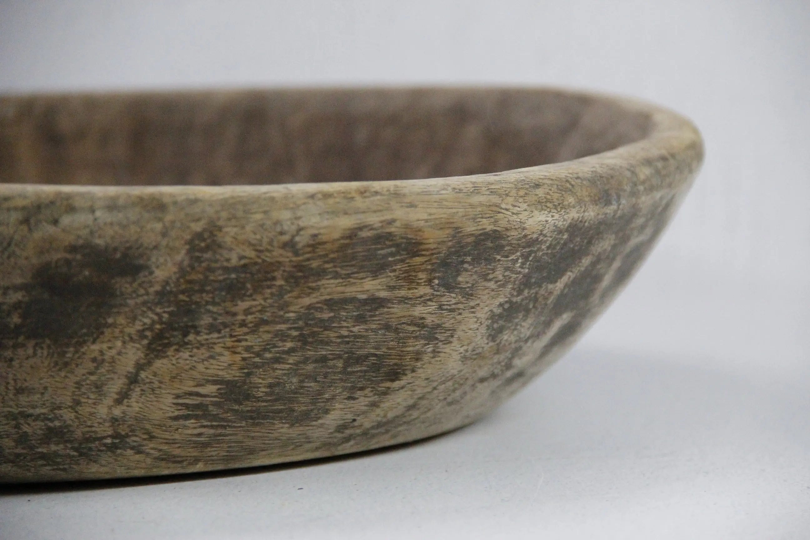 Antique Wooden Bowl | XL Rustic Hand Carved  Debra Hall Lifestyle