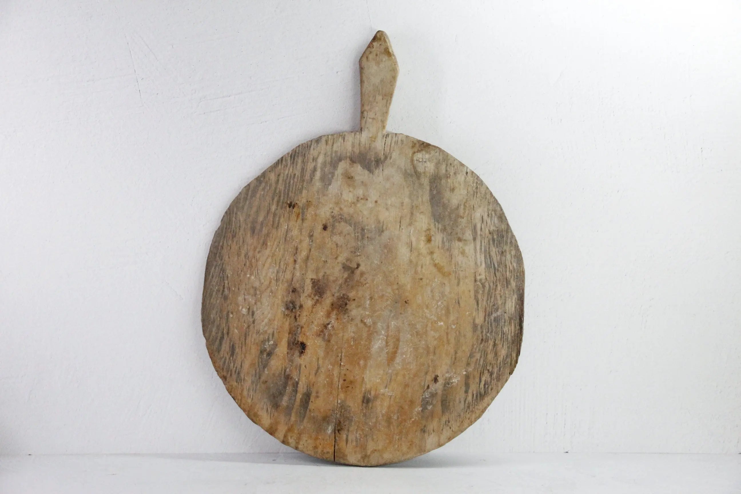 Antique Wooden Bread Board | European Round Cutting  Debra Hall Lifestyle