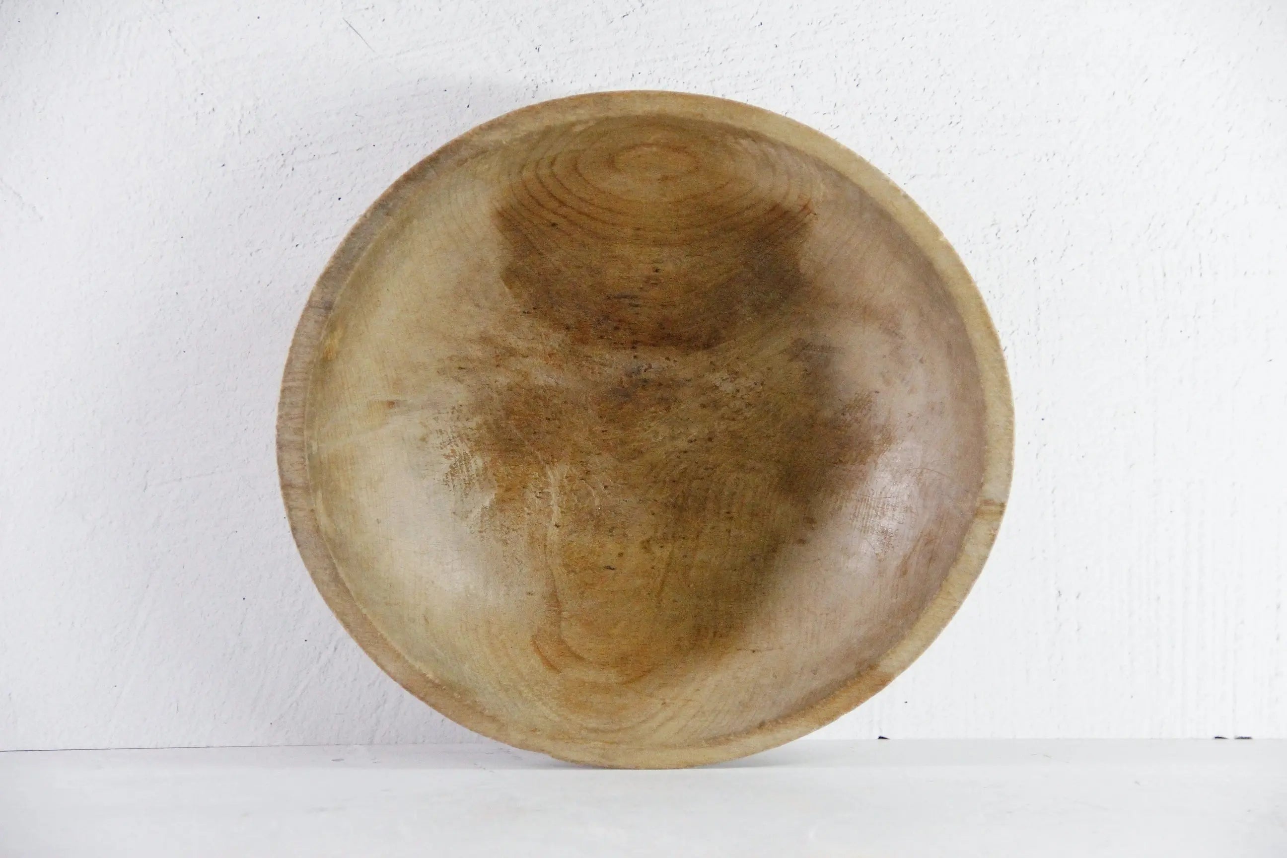 Antique Wooden Dough Bowl | Primitive Stamped Parrish  Debra Hall Lifestyle