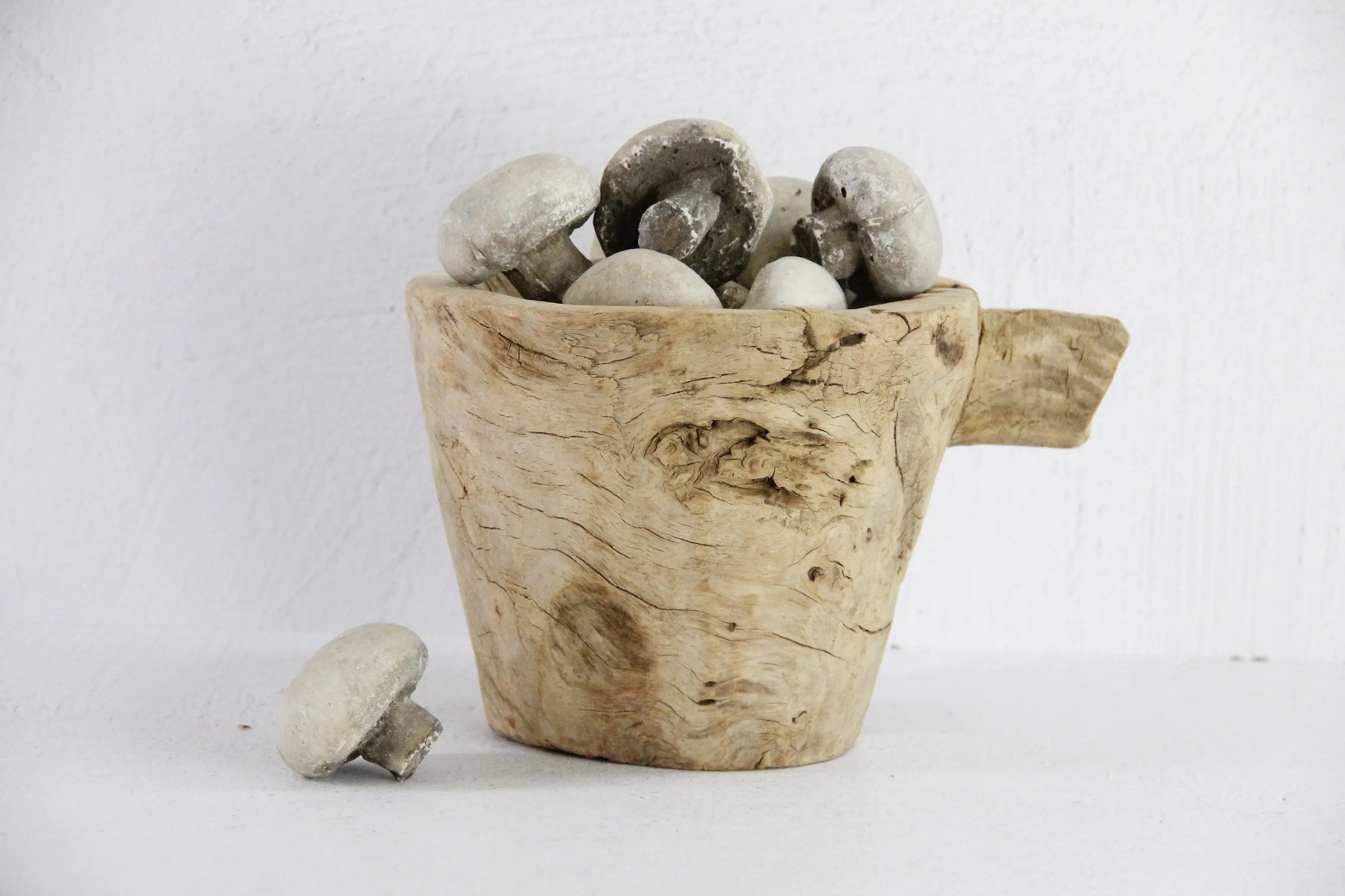 Antique Wooden Mortar | Hand Carved Spice Grinder  Debra Hall Lifestyle