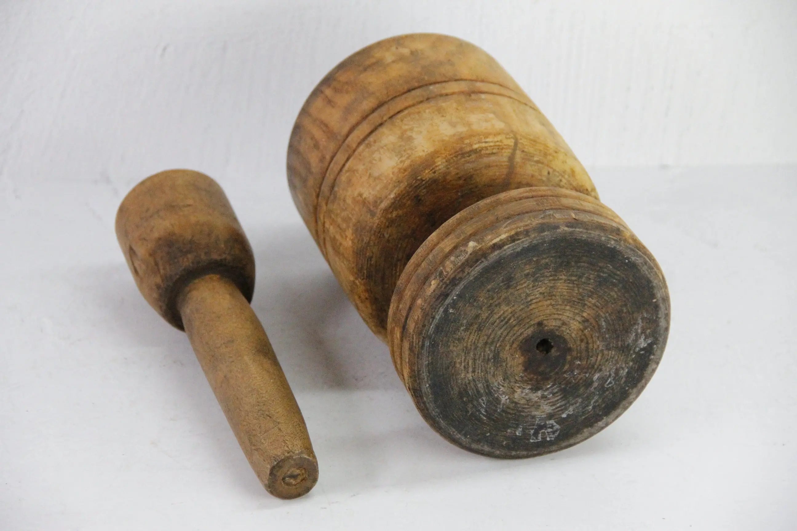 Antique Wooden Mortar and Pestle | Rustic Kitchen Decor  Debra Hall Lifestyle
