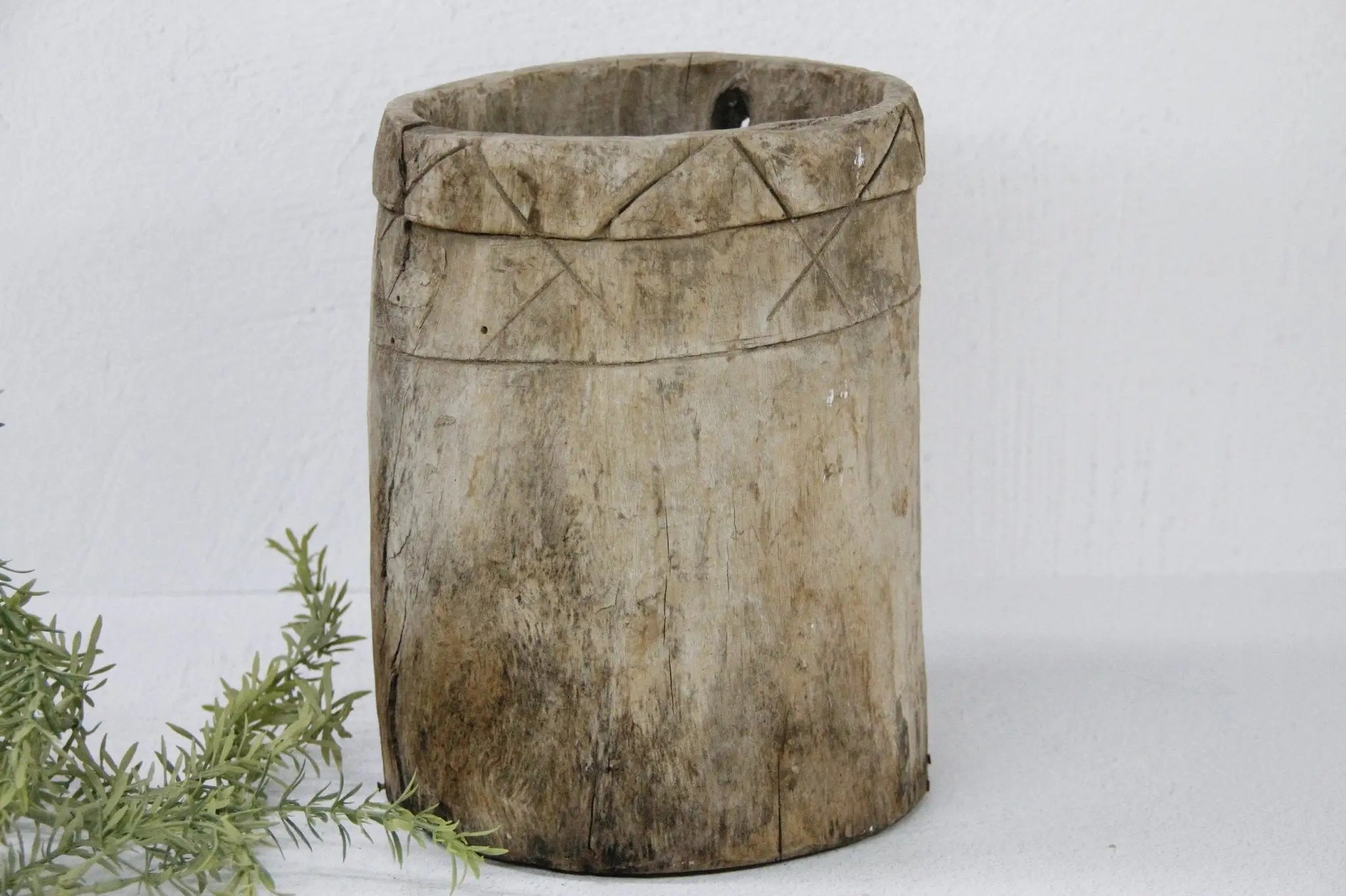 Antique Wooden Pot | Grain Vessel India  Debra Hall Lifestyle