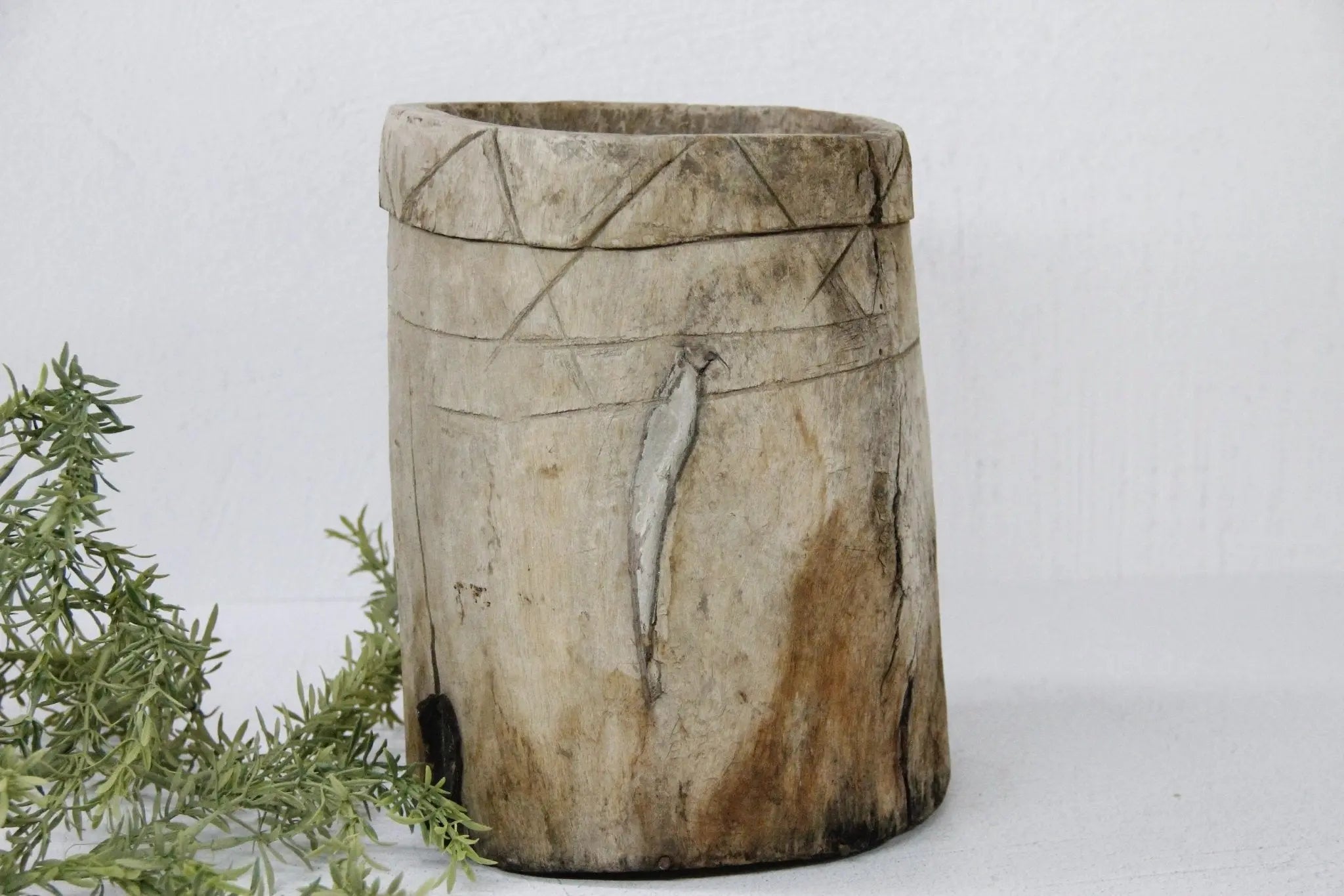 Antique Wooden Pot | Grain Vessel India  Debra Hall Lifestyle